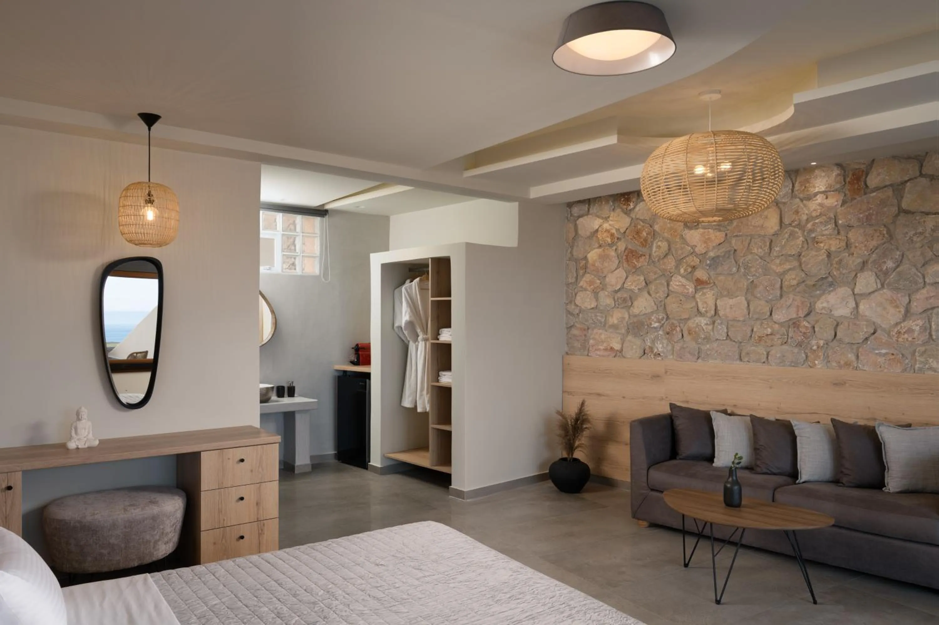 Bed in Perla Nera Suites