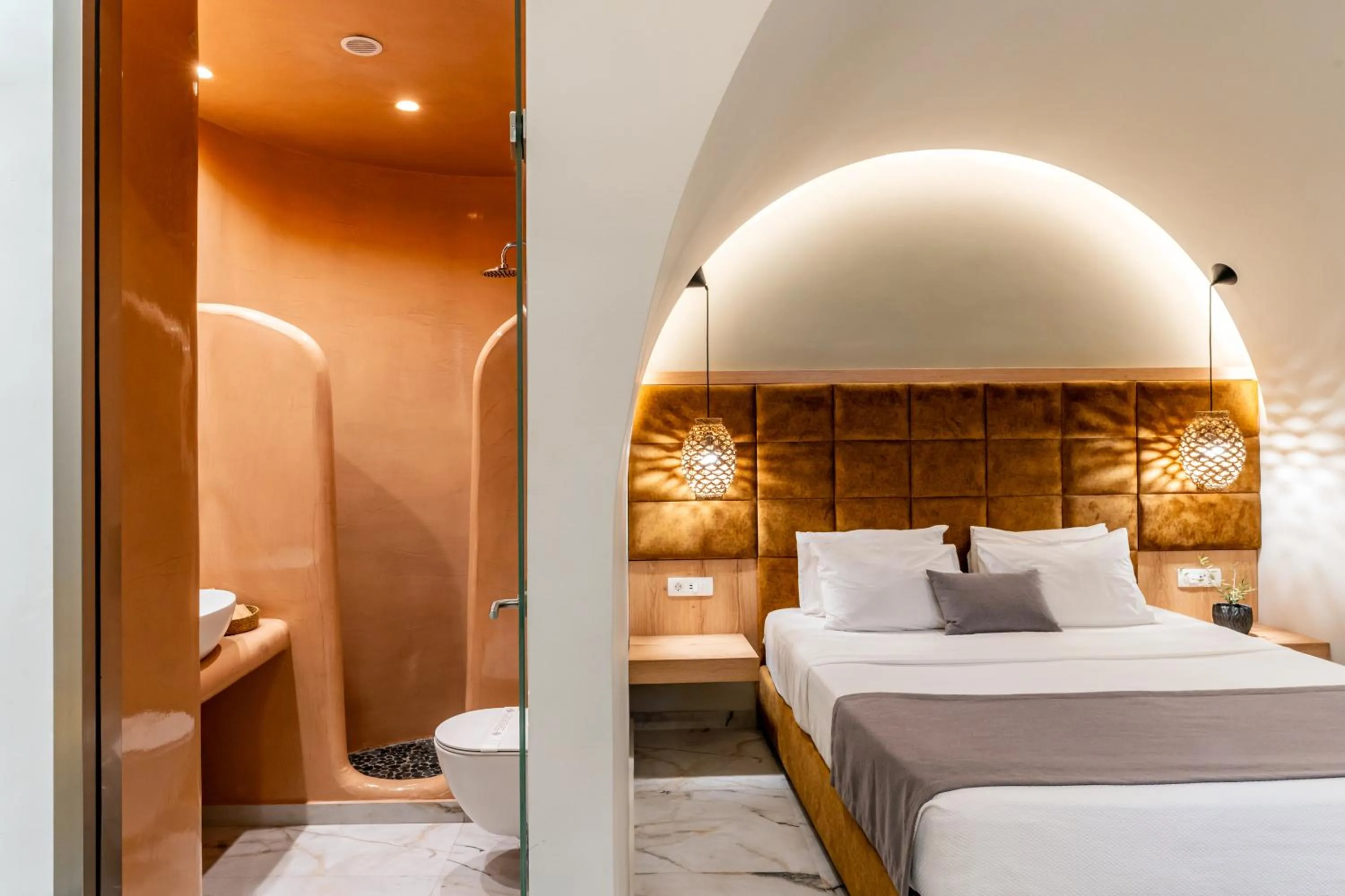 Bed in Perla Nera Suites