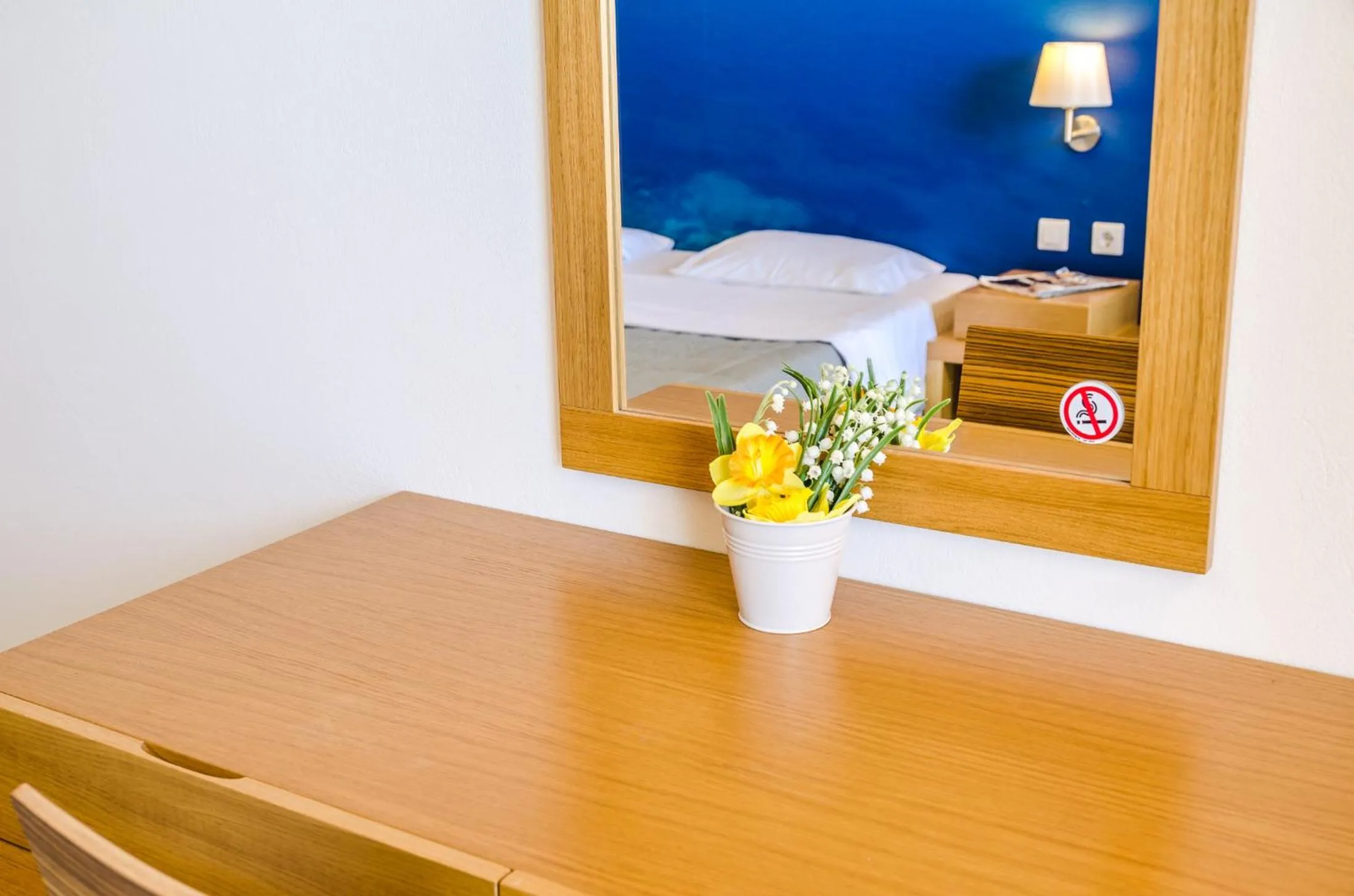 Decorative detail, Bed in Hotel Nereides