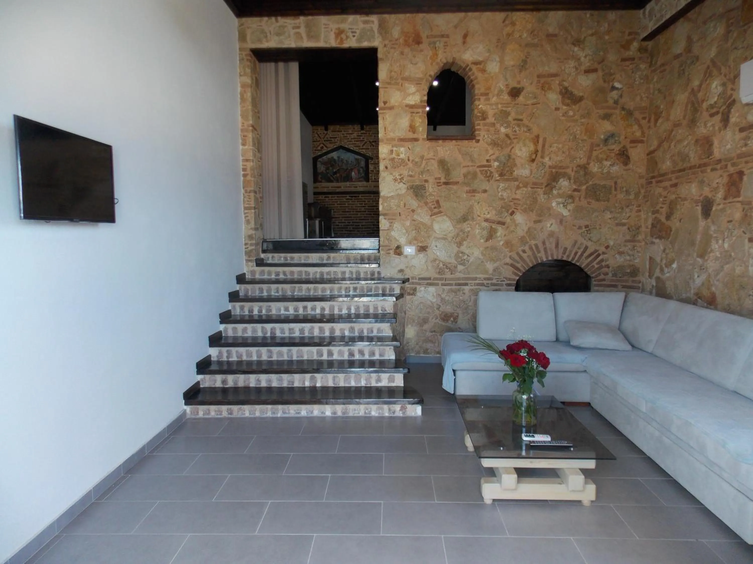 Living room in Sunset Suites