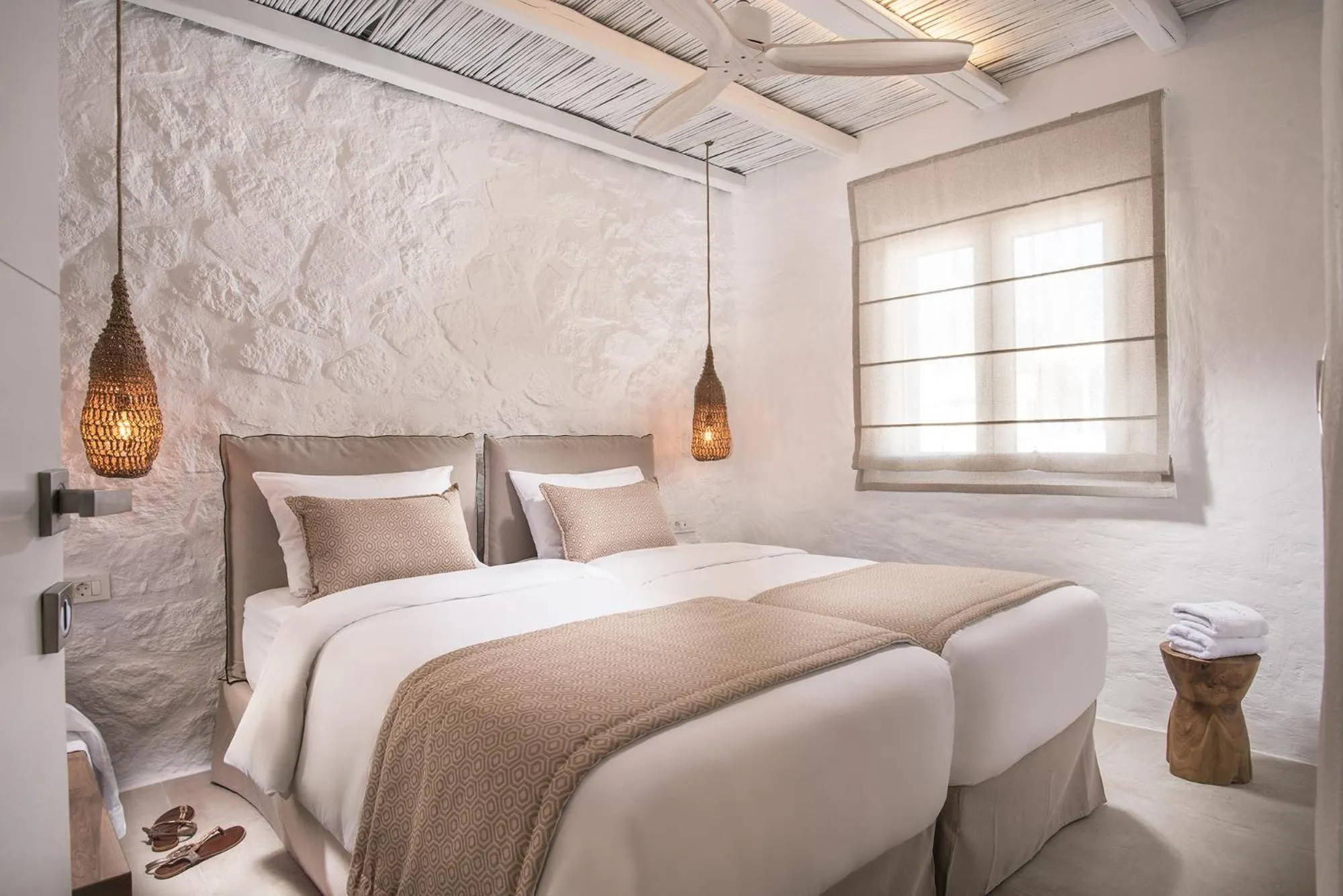 Bedroom, Bed in Delmar Apartments & Suites Milos - Delmar Collection