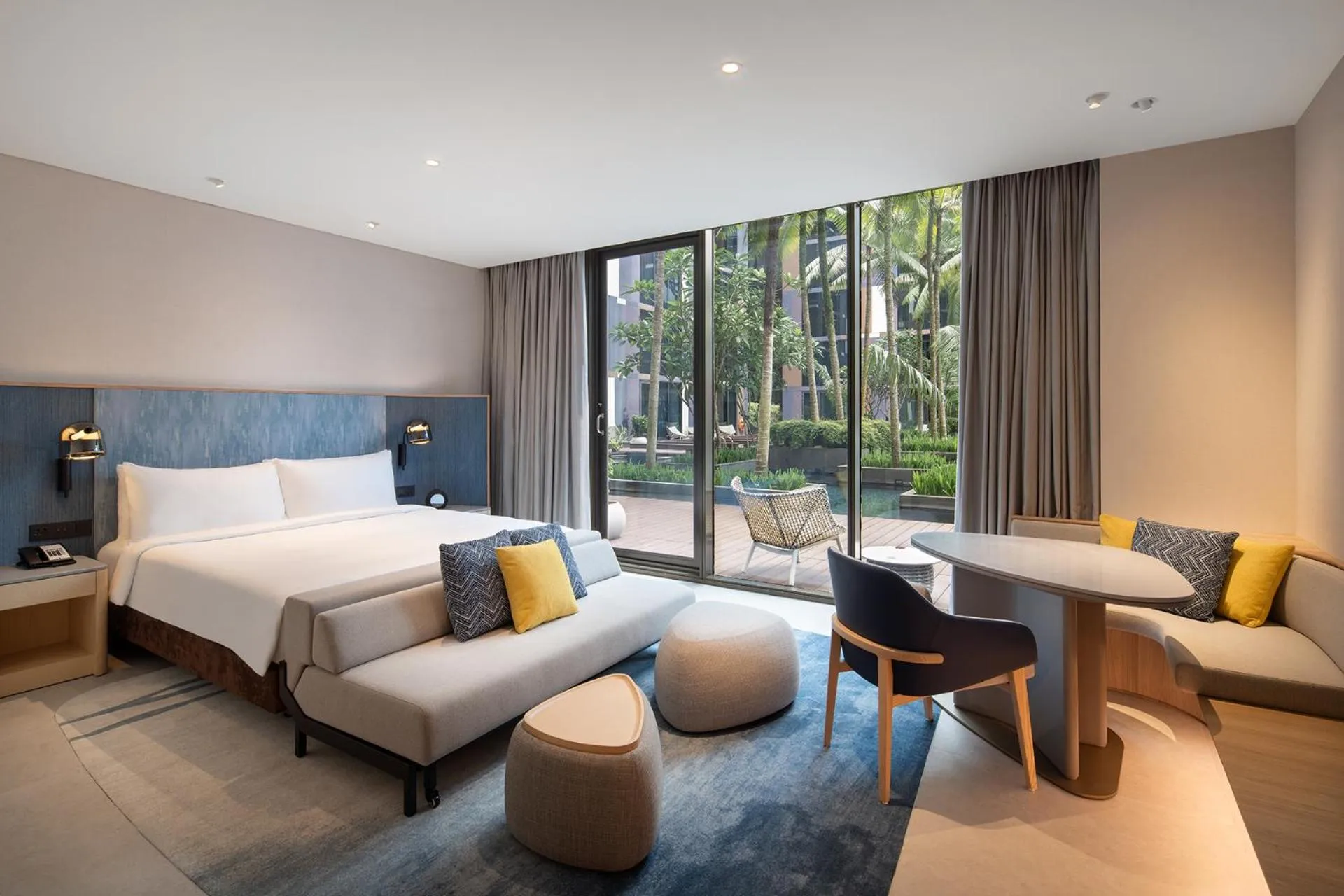 Bed in Crowne Plaza Changi Airport by IHG