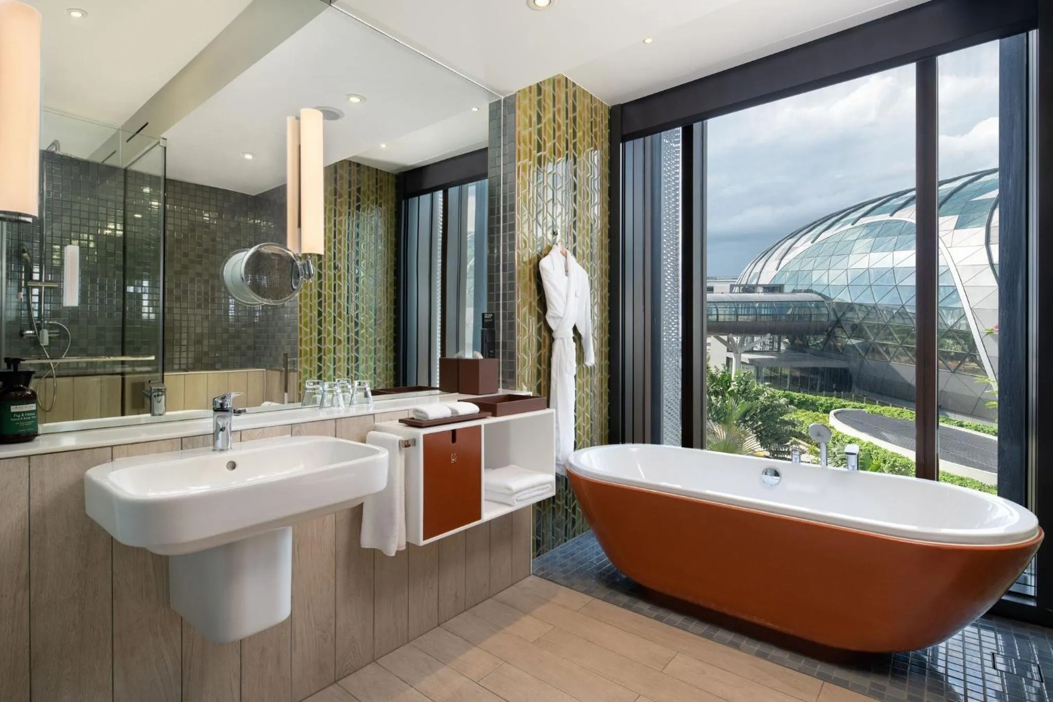 Bathroom in Crowne Plaza Changi Airport by IHG