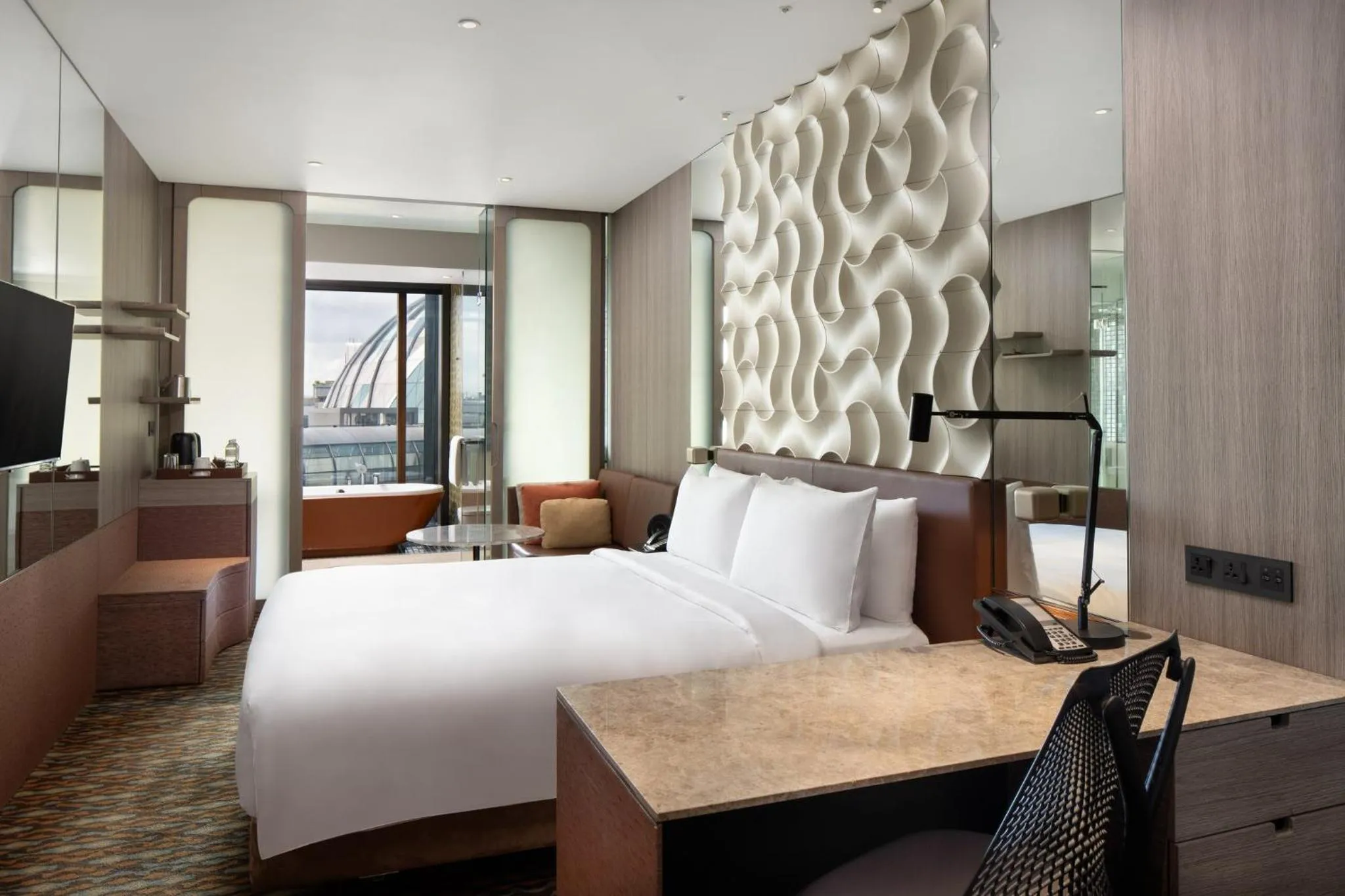 Photo of the whole room, Bed in Crowne Plaza Changi Airport by IHG