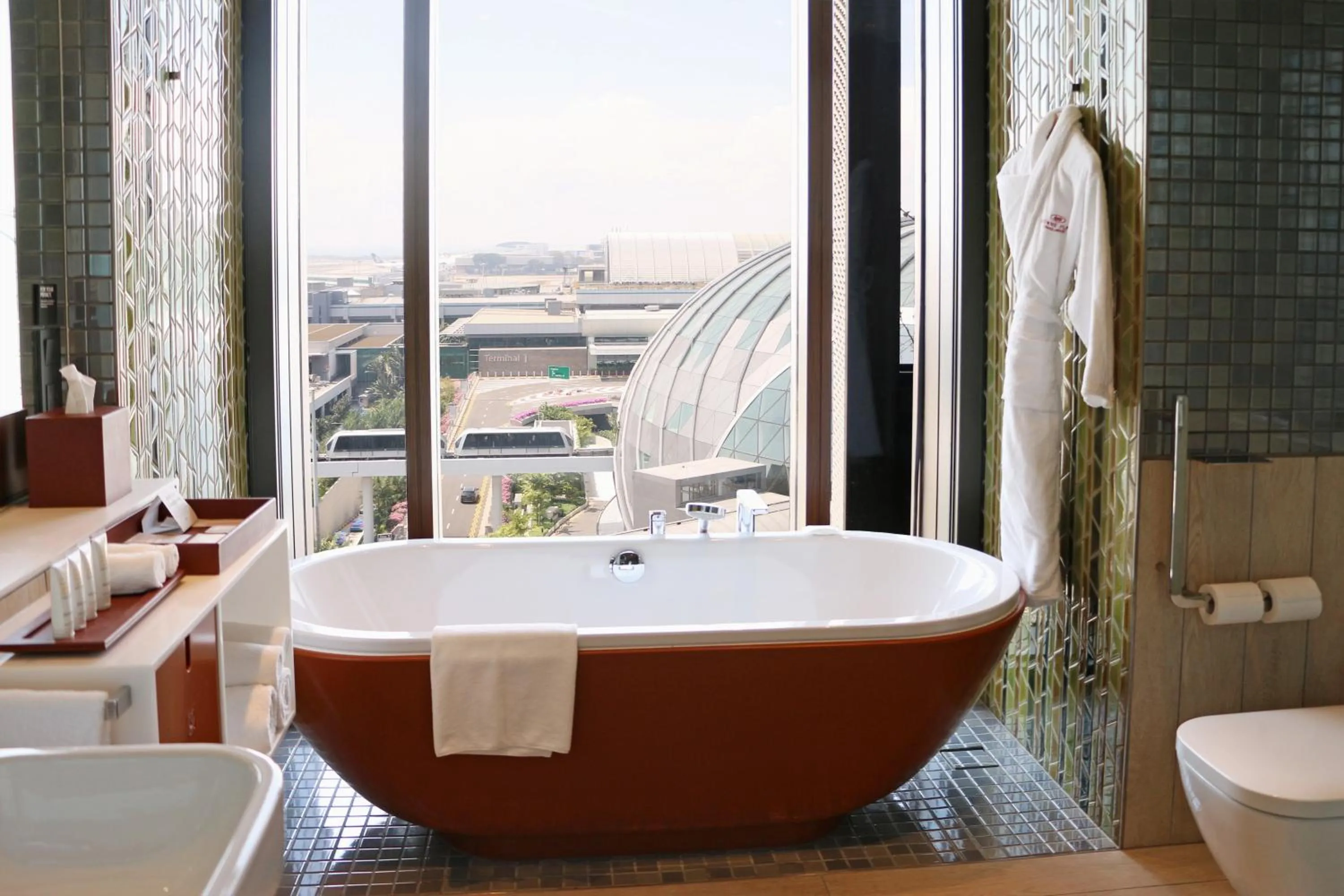 Bathroom in Crowne Plaza Changi Airport by IHG
