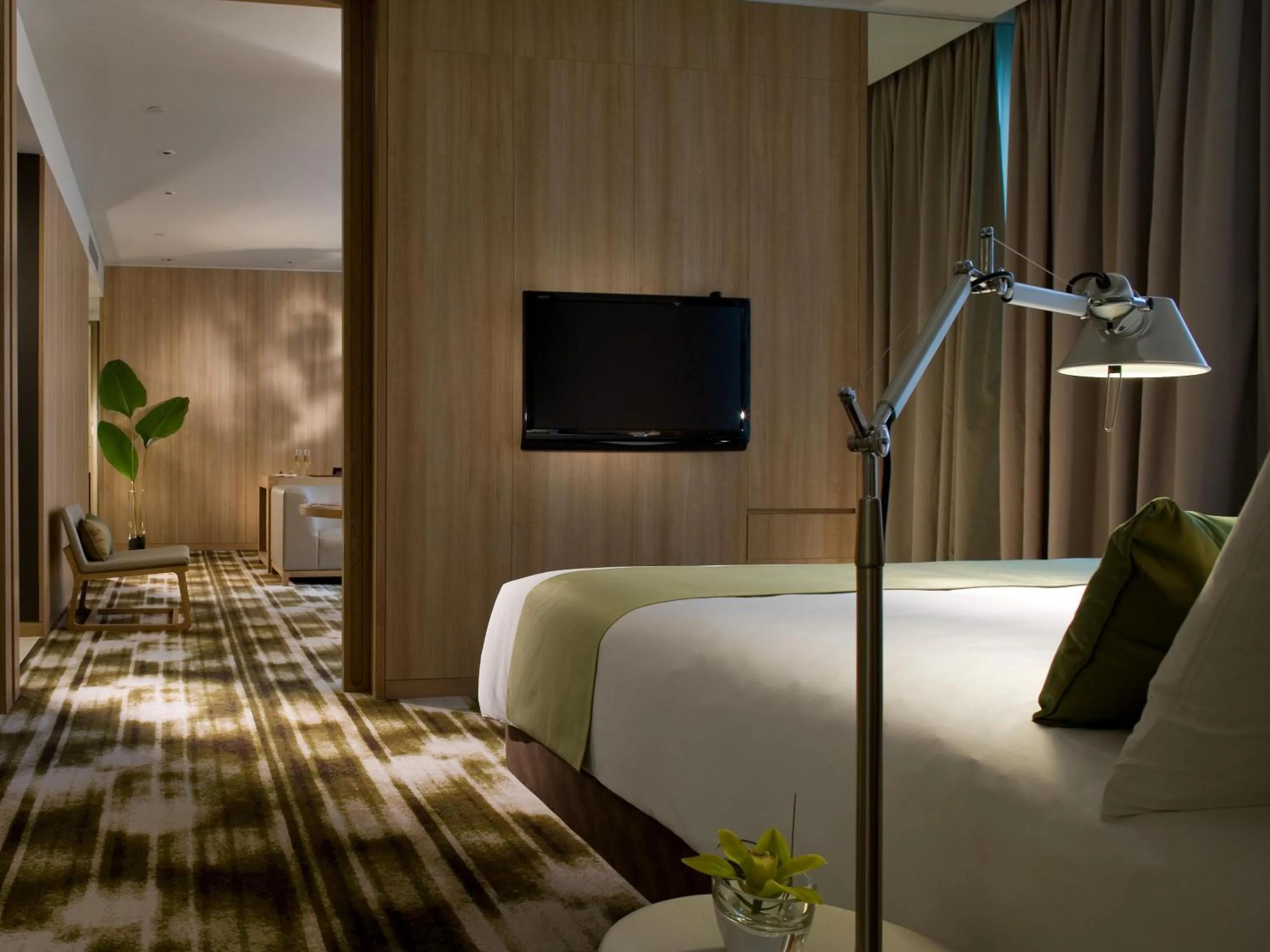 Bed in Crowne Plaza Changi Airport by IHG