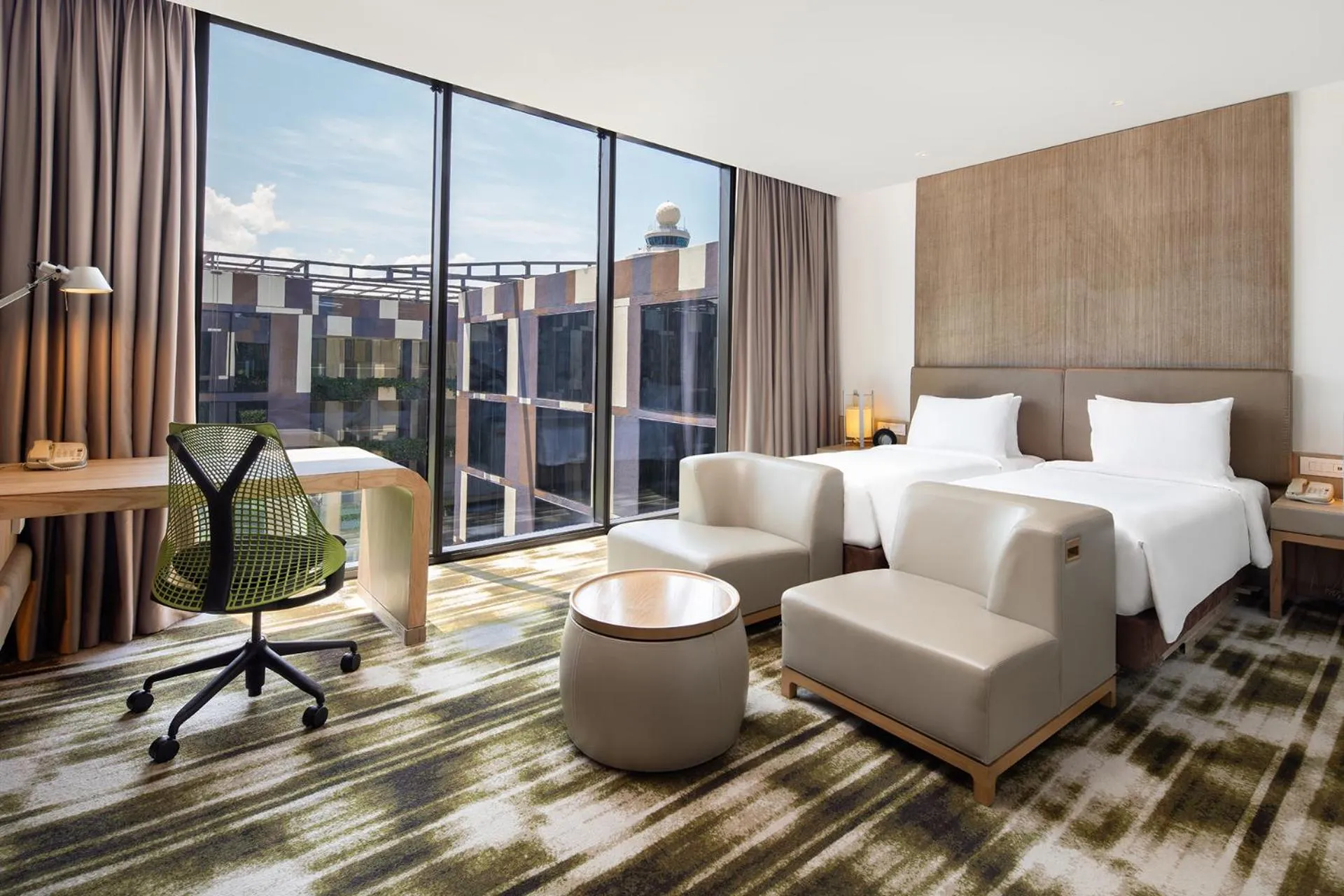 Bed in Crowne Plaza Changi Airport by IHG