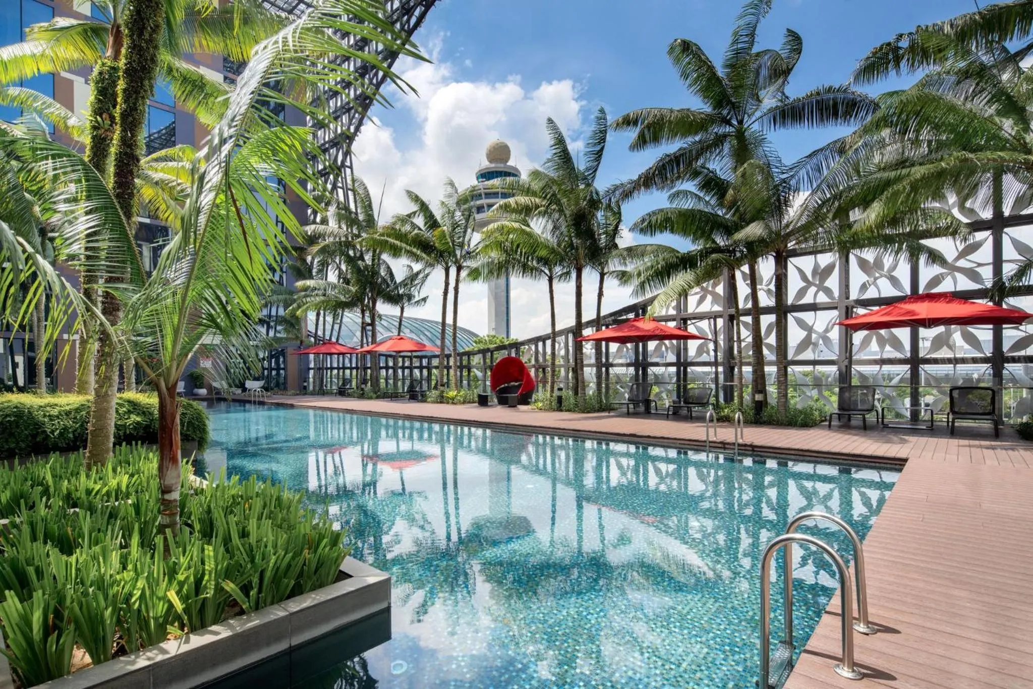 Swimming pool in Crowne Plaza Changi Airport by IHG