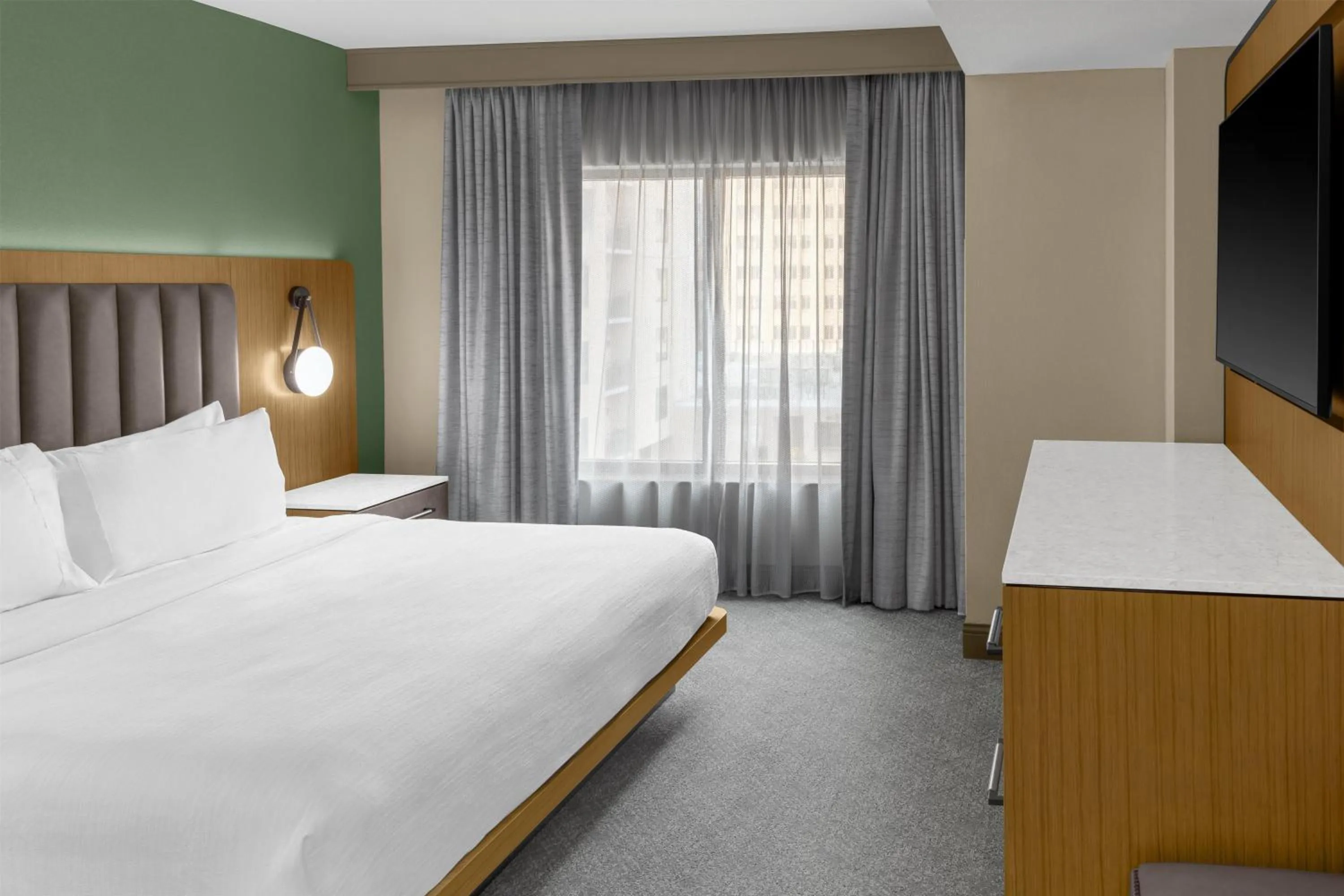 Bed in Embassy Suites San Antonio Riverwalk-Downtown