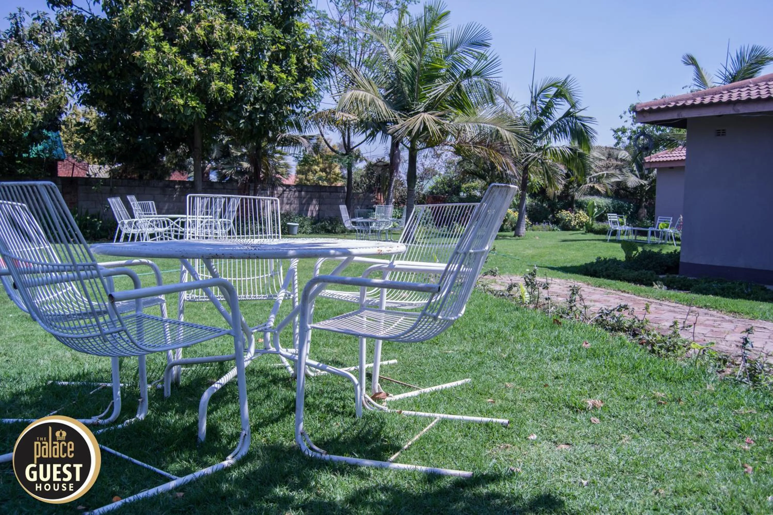 Garden view in The Palace Guest House