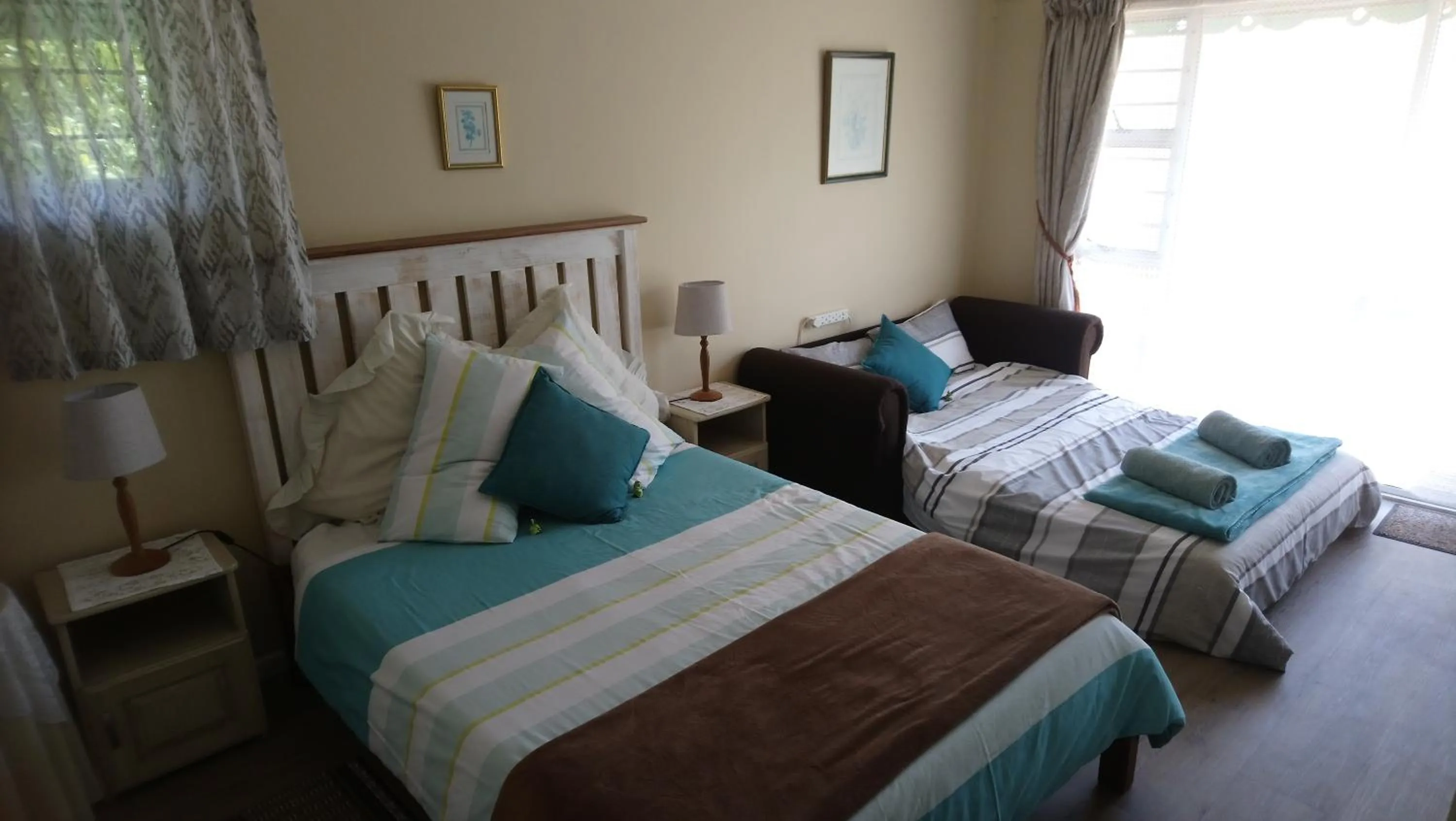 Bed in Welterusten Guesthouse