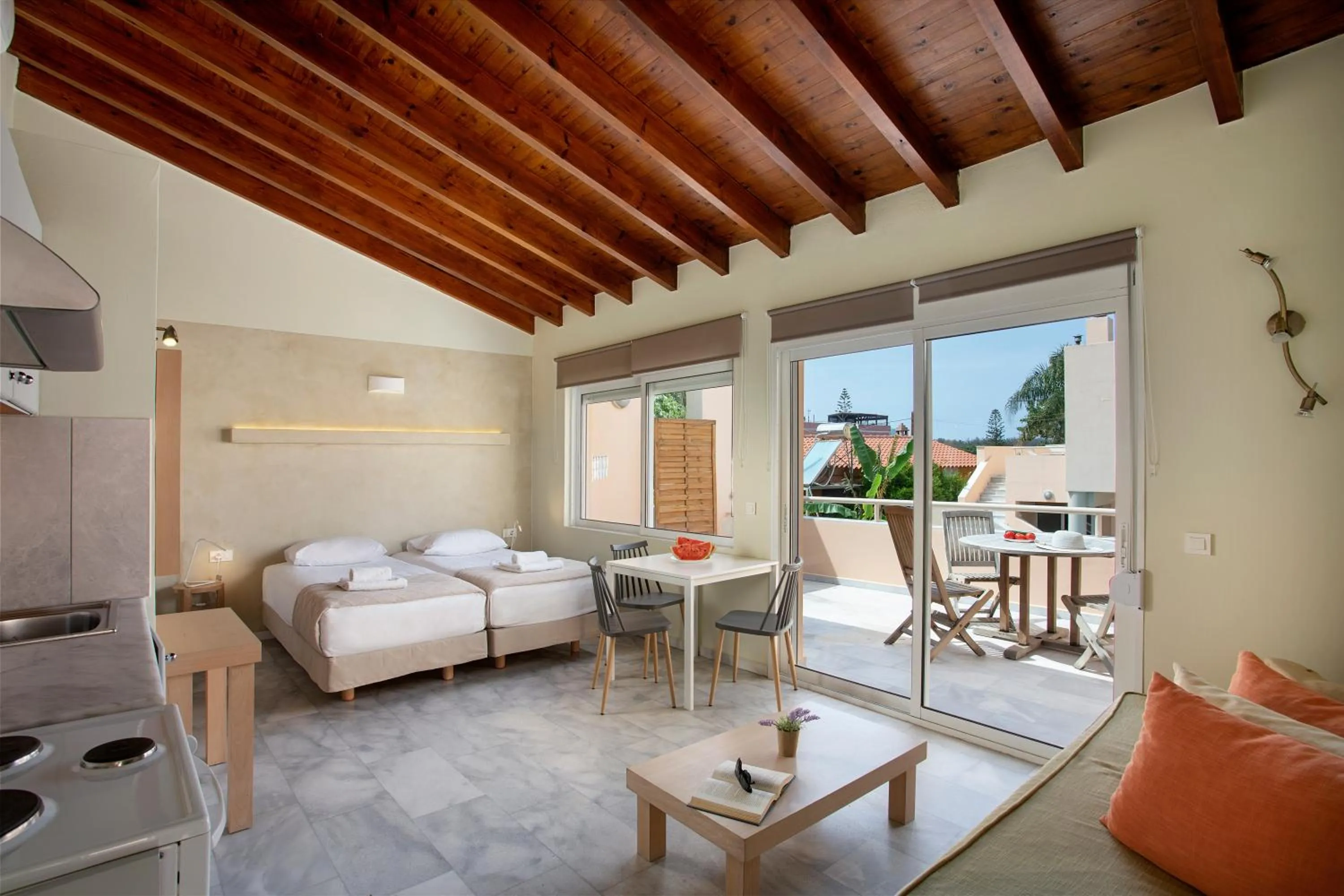 Bed in Elma's Dream Apartments & Villas