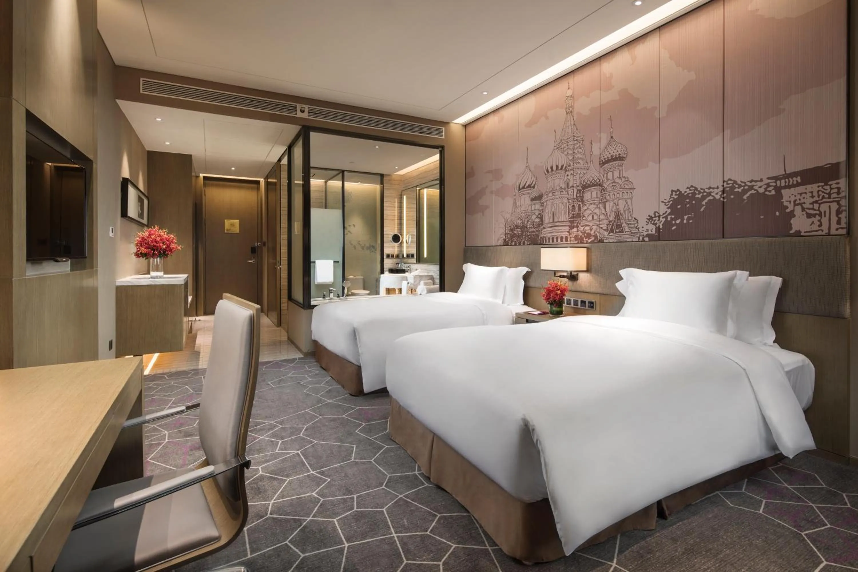 Photo of the whole room, Bed in Crowne Plaza Harbin Songbei by IHG