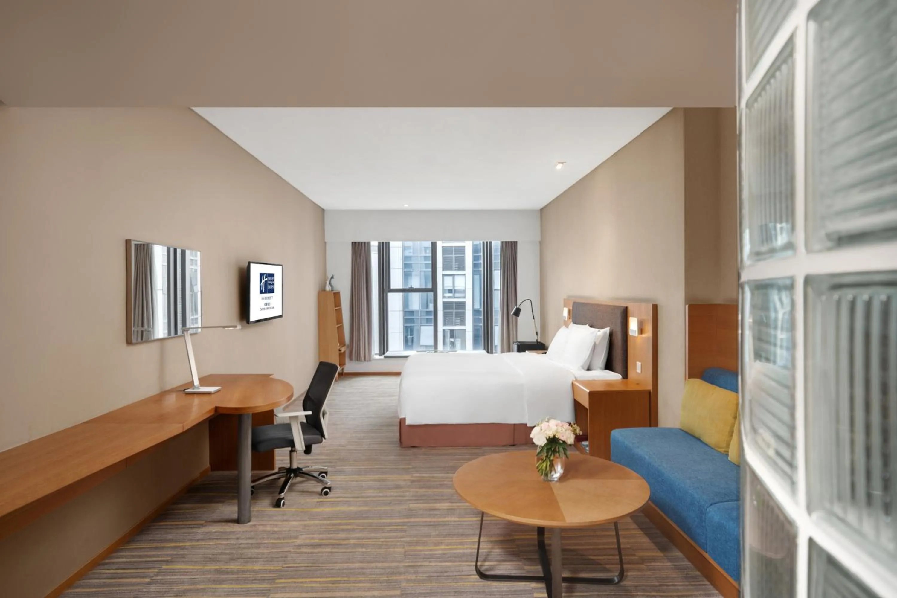 On site, Bed in Holiday Inn Express Chengdu Airport Zone Shuangliu International Airport