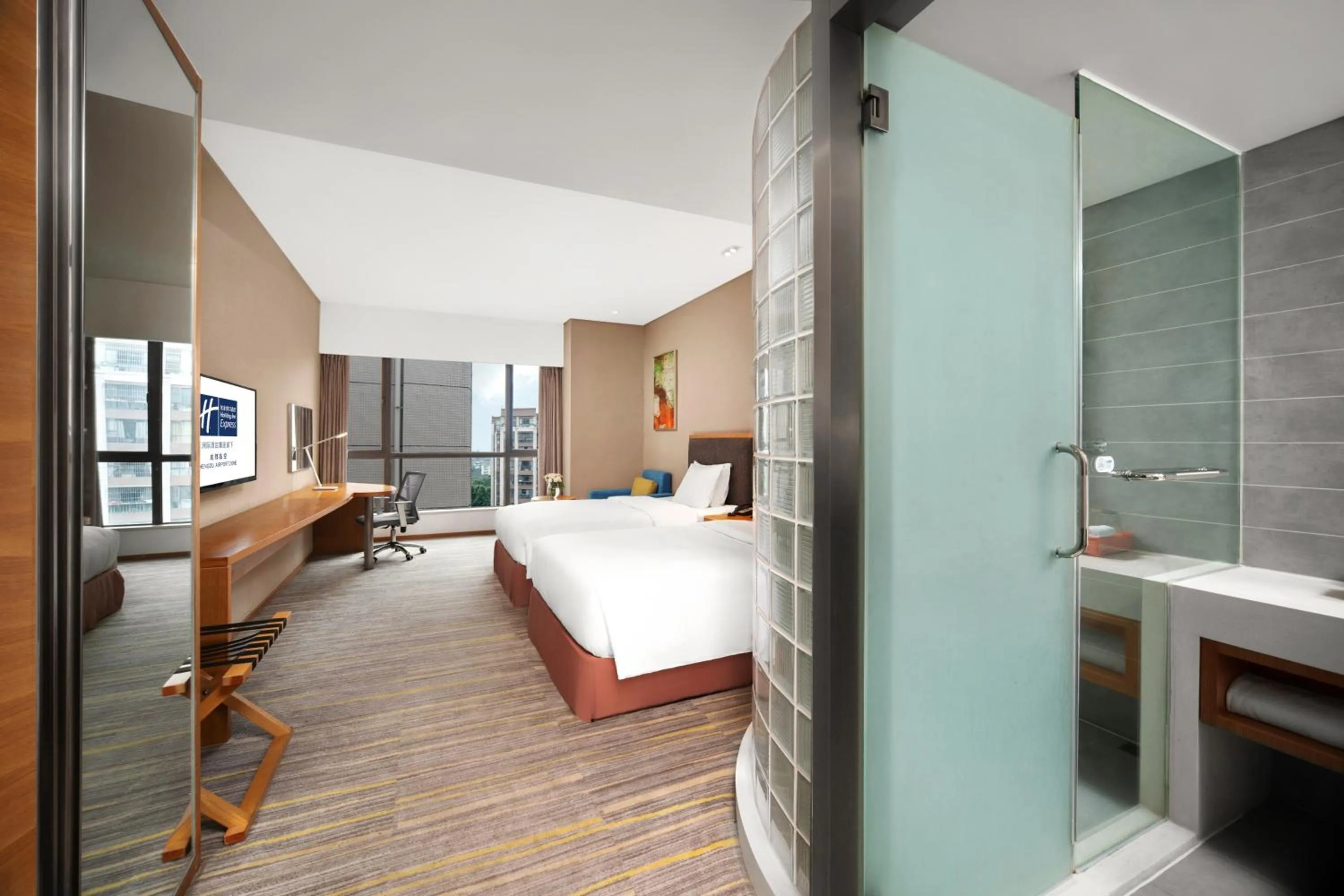 On site, Bed in Holiday Inn Express Chengdu Airport Zone Shuangliu International Airport