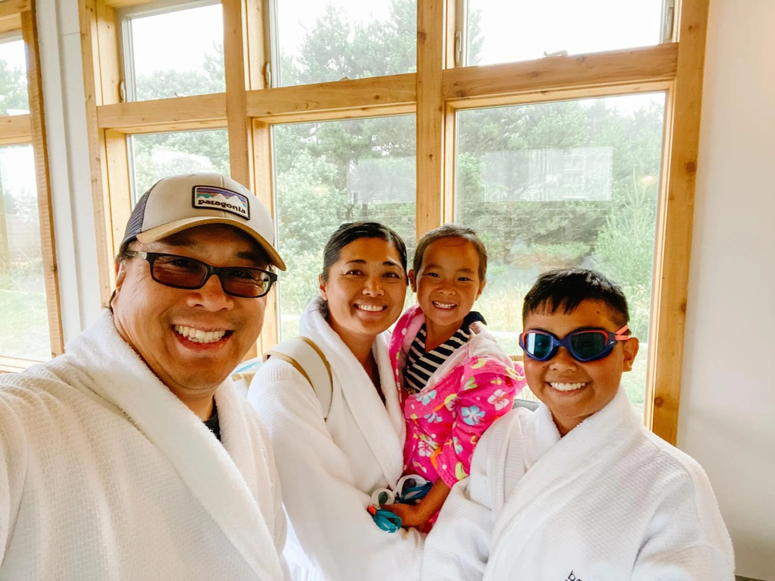 Family in Boardwalk Cottages