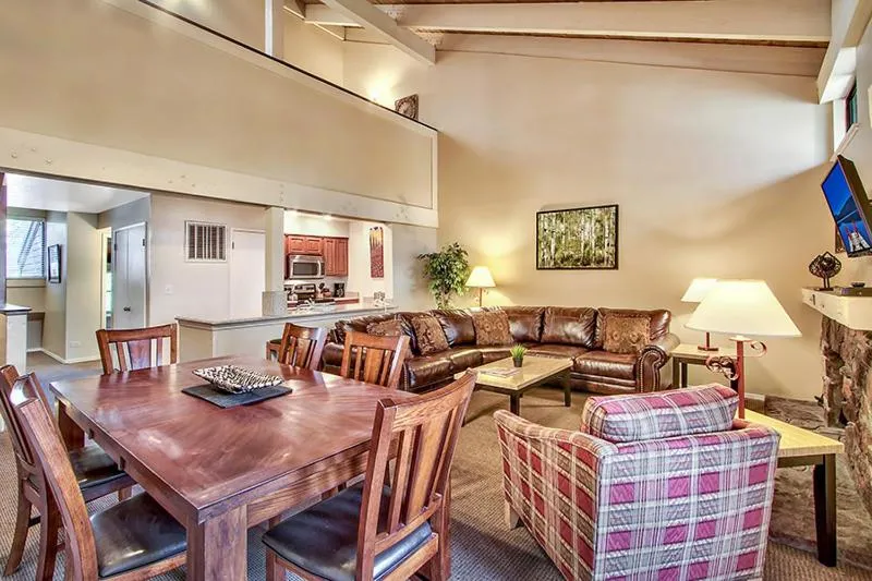 Living room in South Lake Tahoe Resort - Steps to Beach & Close to Heavenly