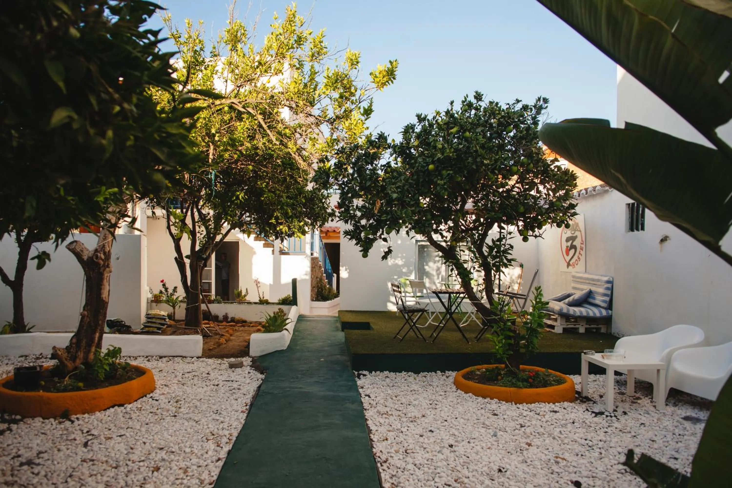 Garden in Orange3 Hostel