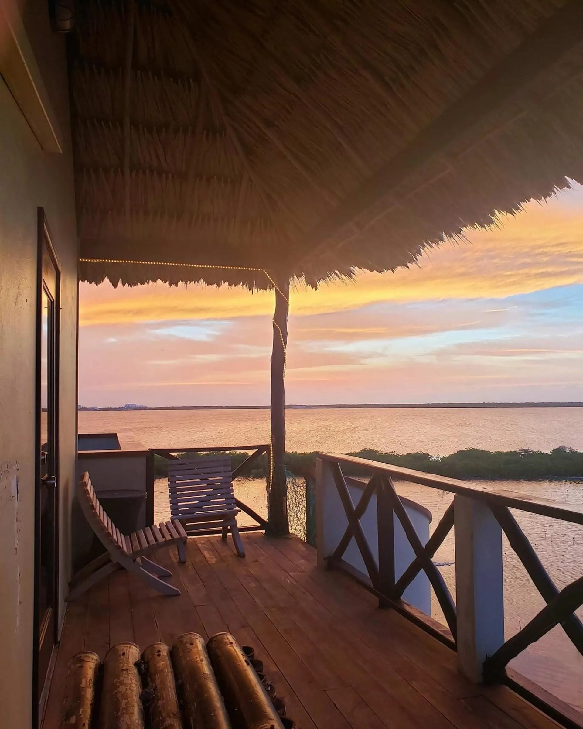 Seating area in Lina Point Belize Overwater Resort