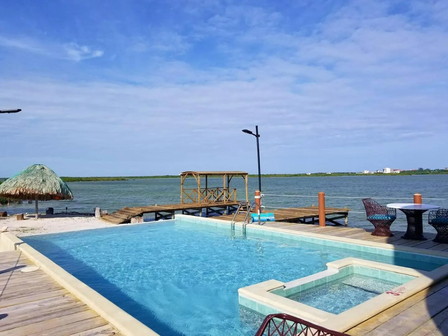 Pool view in Lina Point Belize Overwater Resort