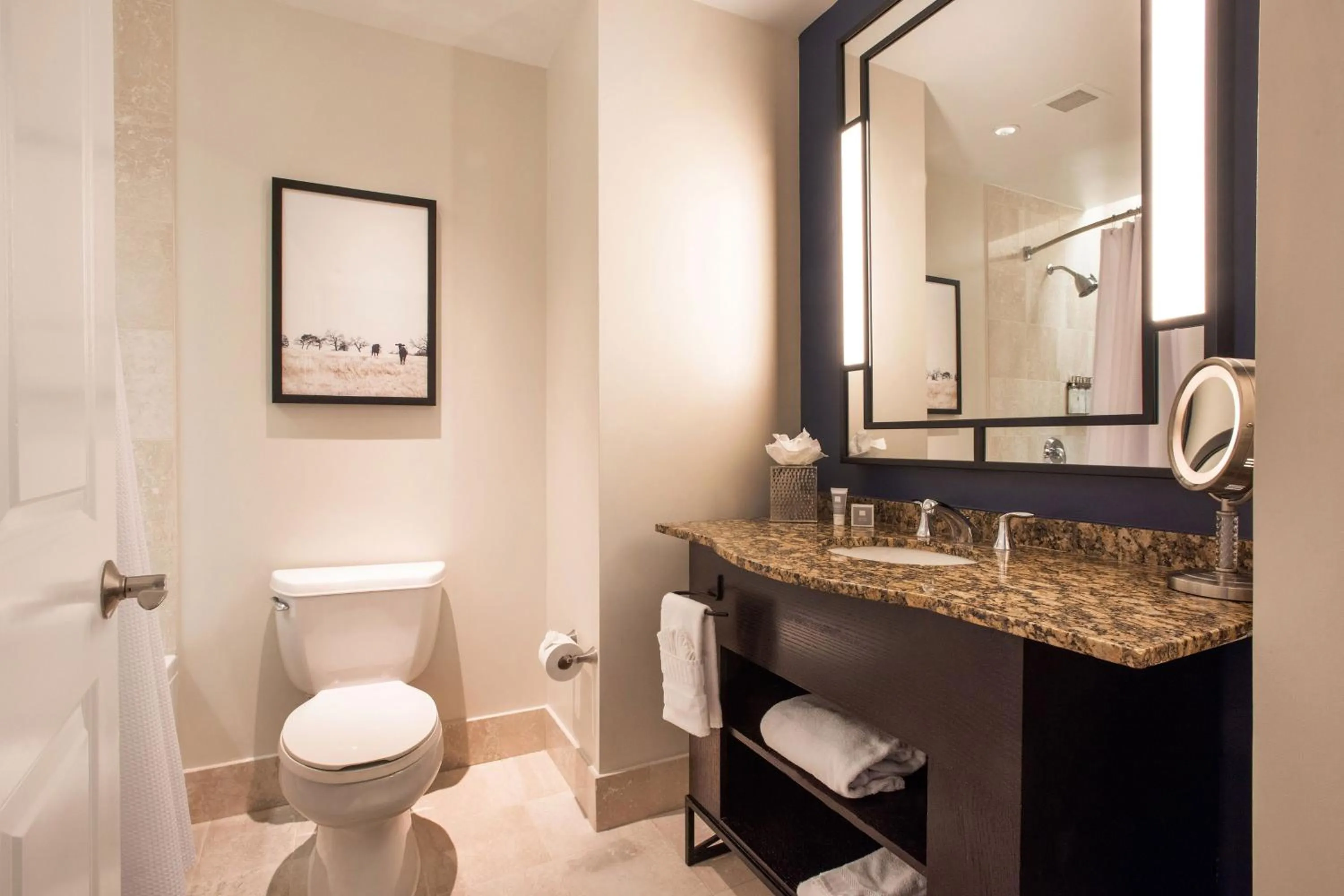 Bathroom in Magnolia Hotel Houston, a Tribute Portfolio Hotel