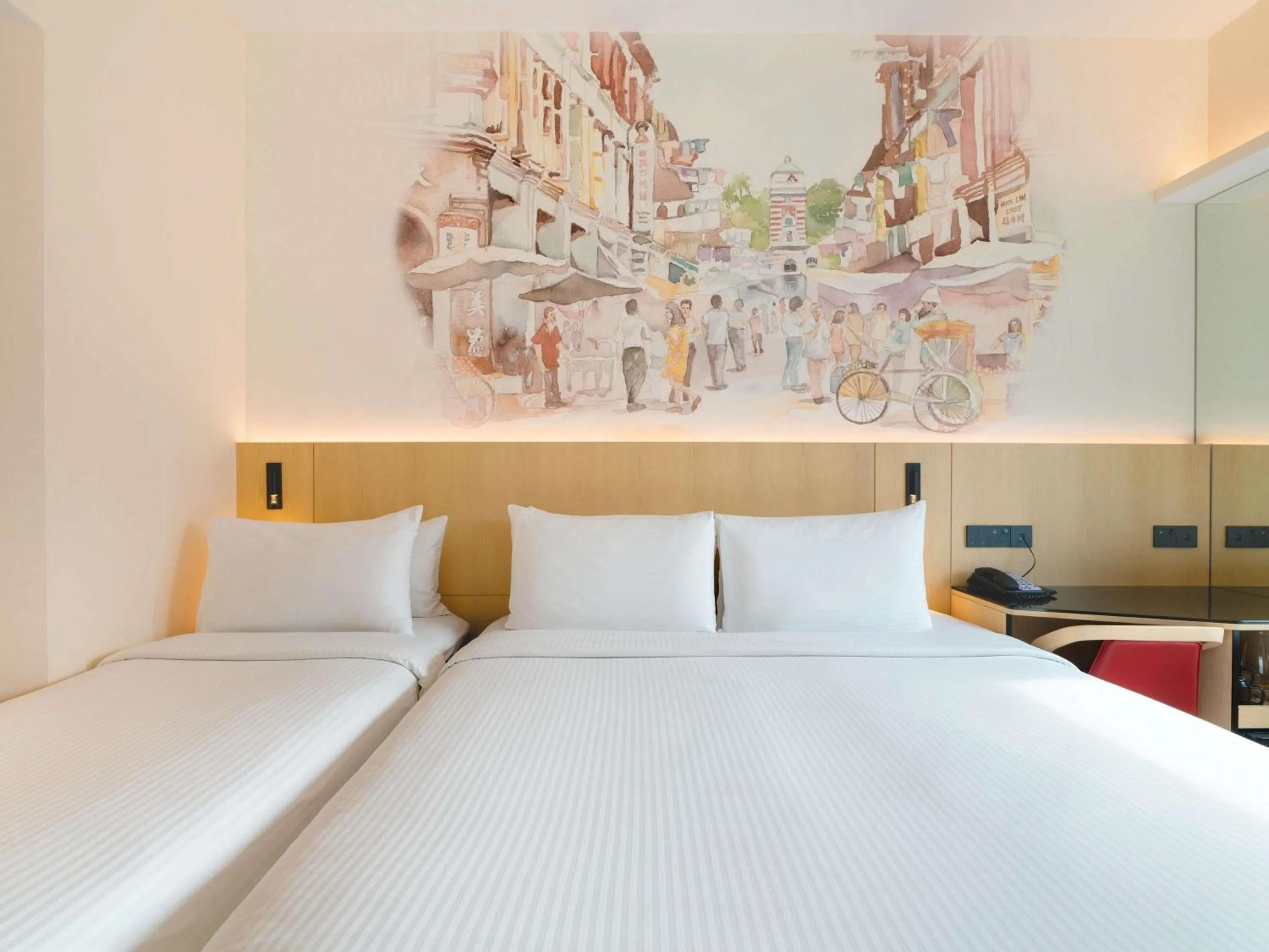 Bedroom, Bed in Ibis Singapore on Bencoolen - Newly Renovated