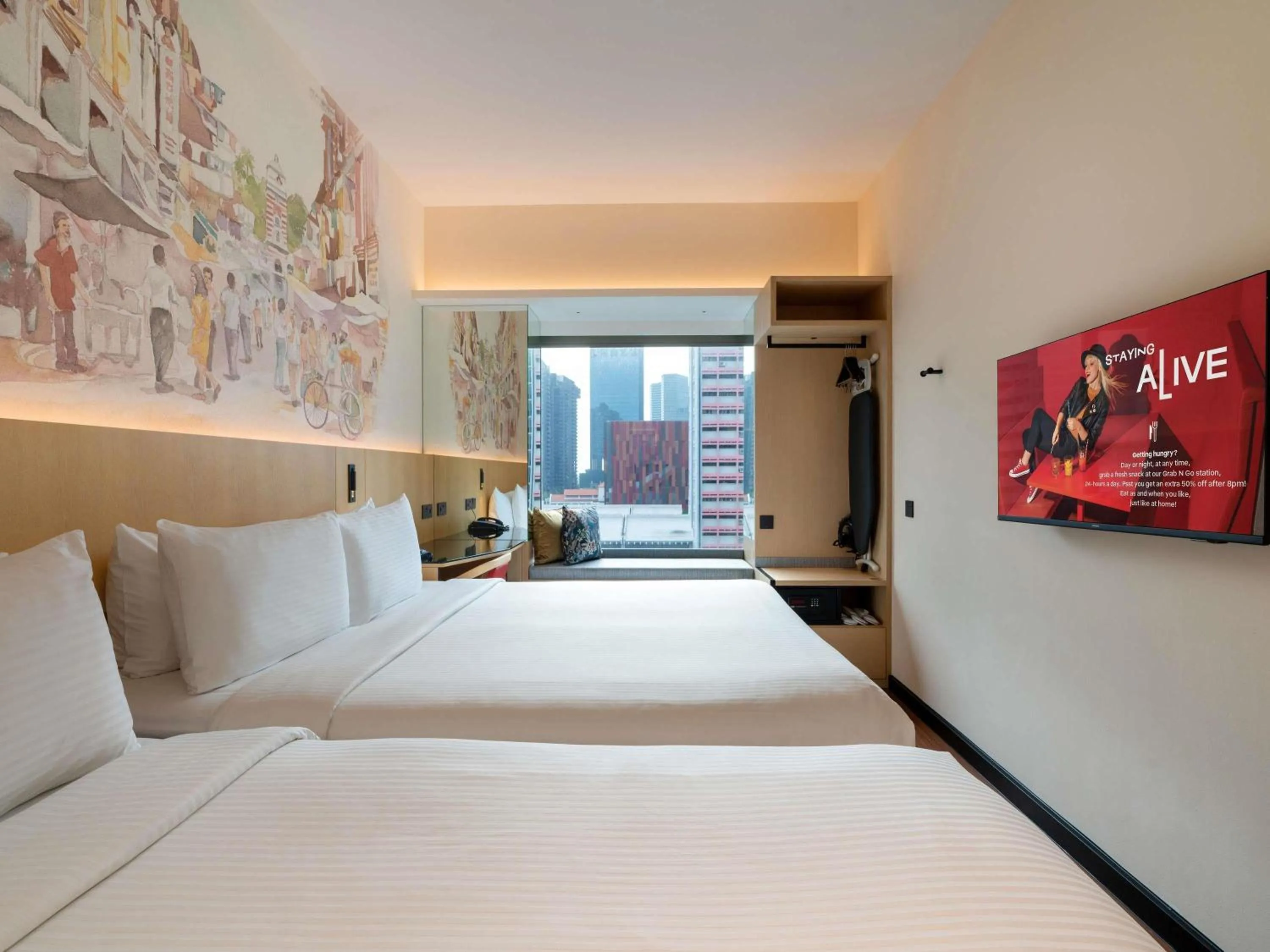 Bedroom, Bed in Ibis Singapore on Bencoolen - Newly Renovated