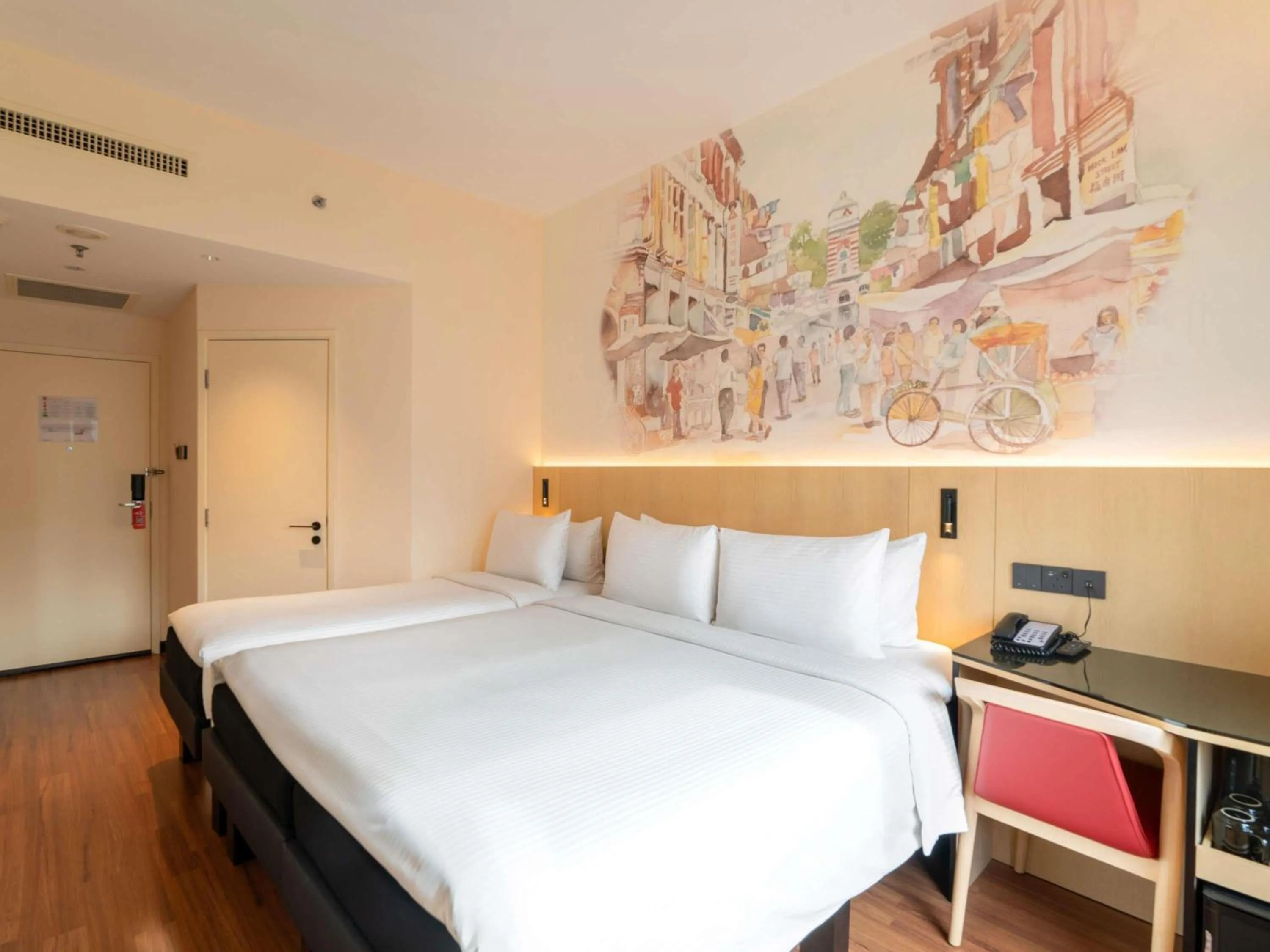 Bedroom, Bed in Ibis Singapore on Bencoolen - Newly Renovated