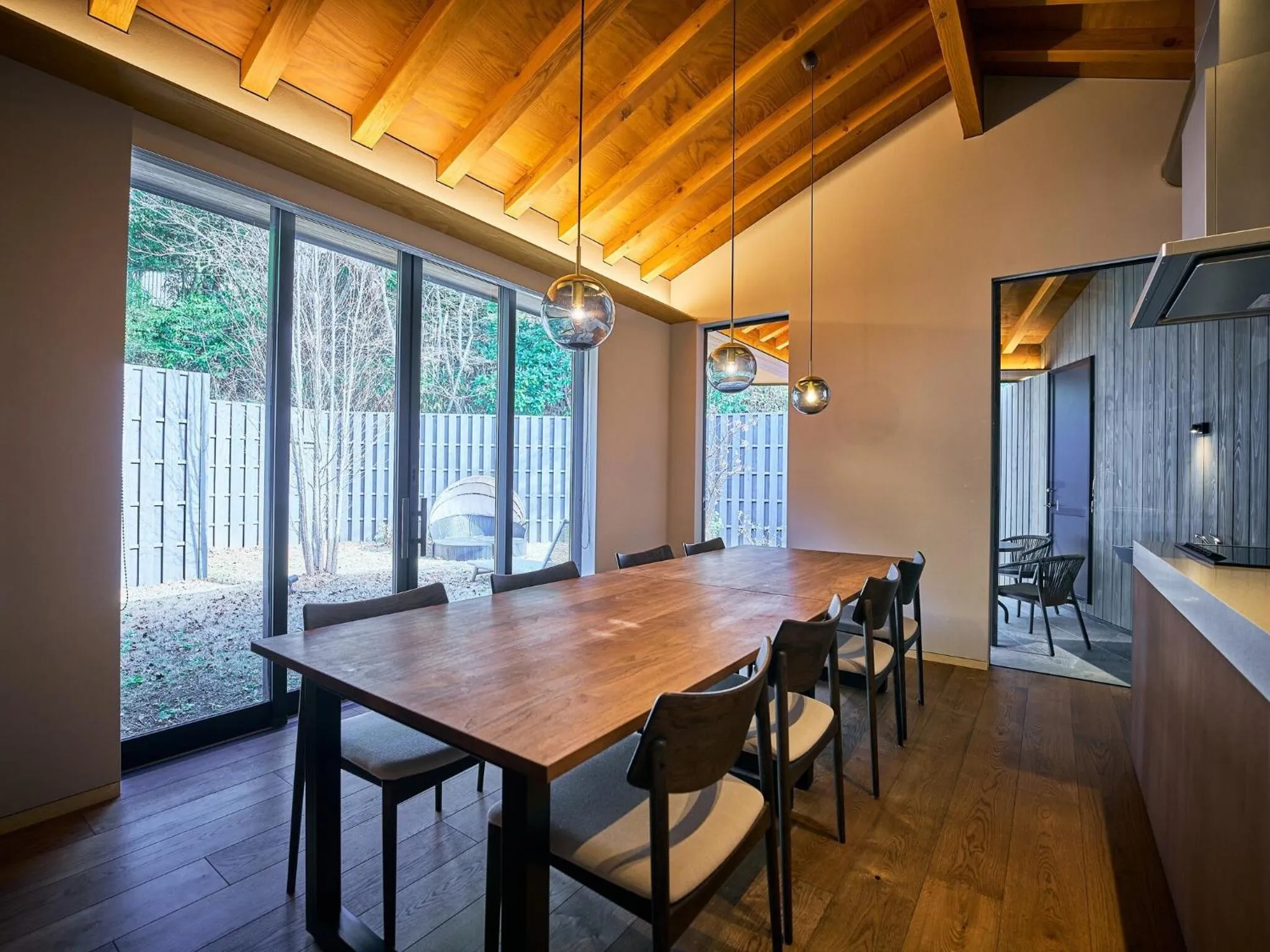 Dining area in Hakone Retreat villa 1f