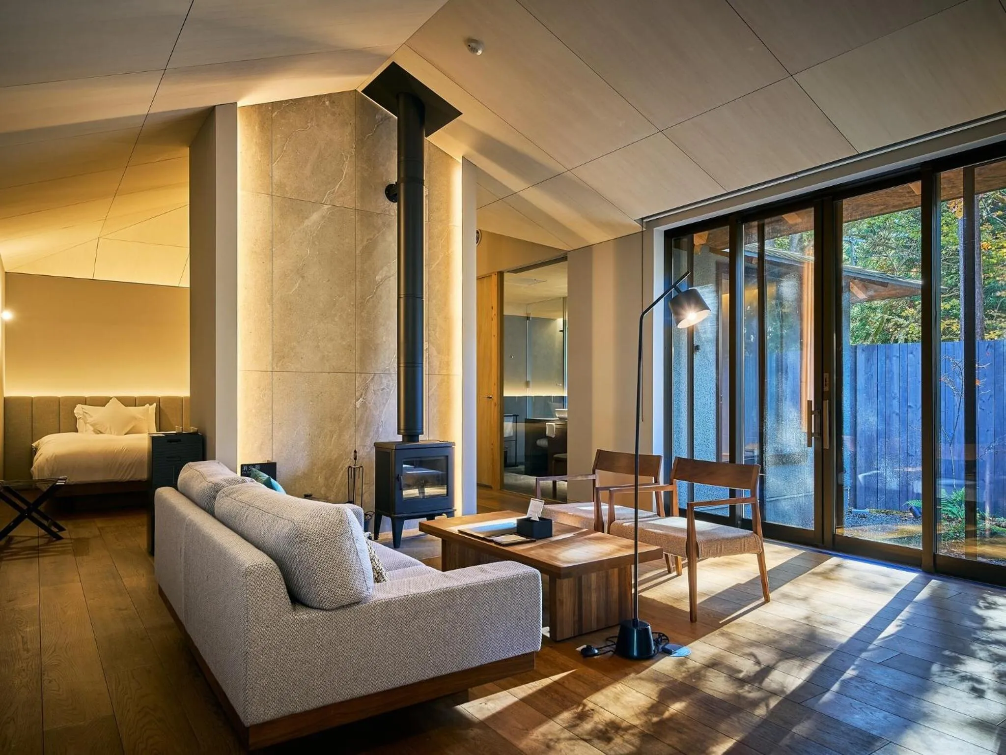 Living room in Hakone Retreat villa 1f