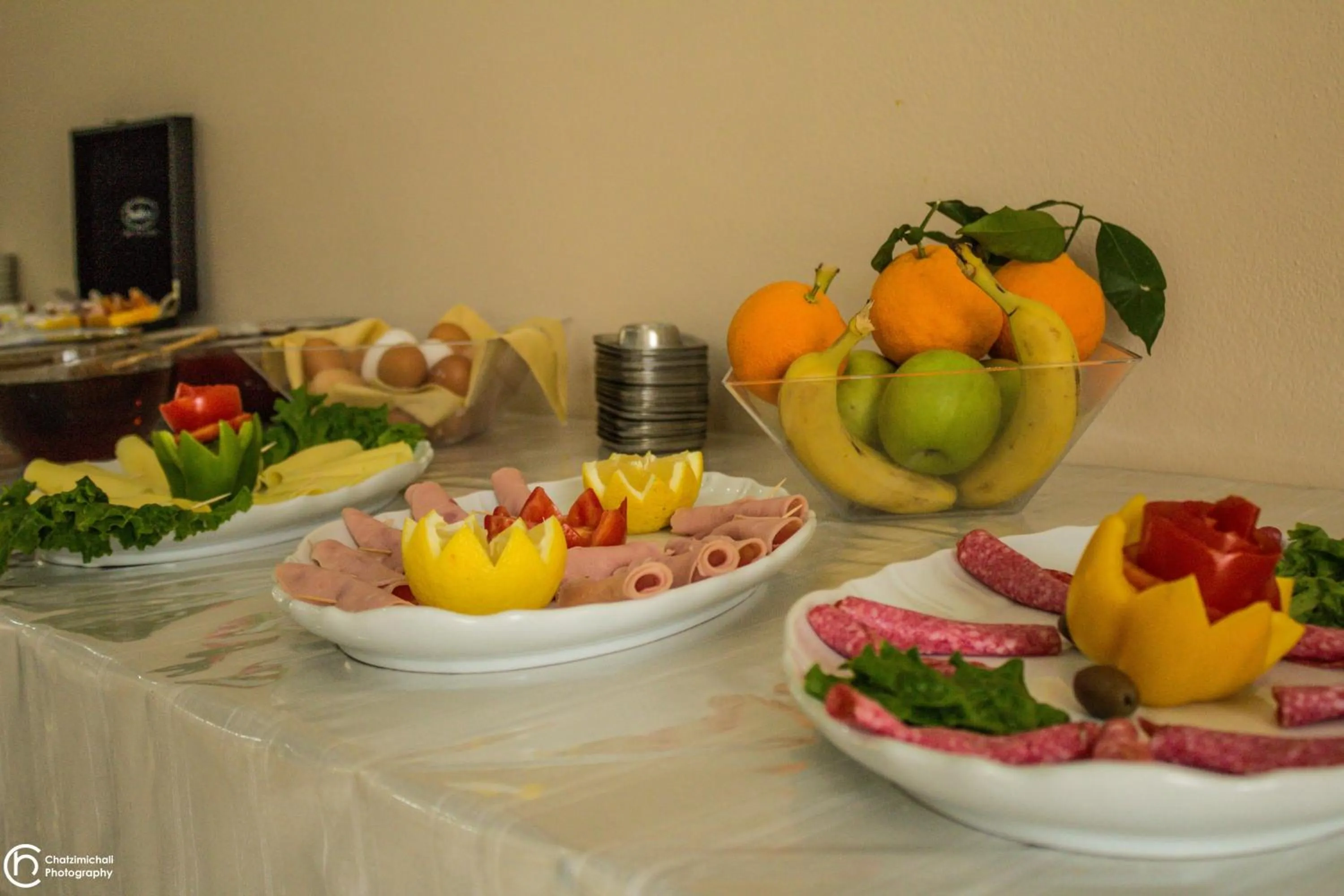 Buffet breakfast in Tsambika Sun Hotel