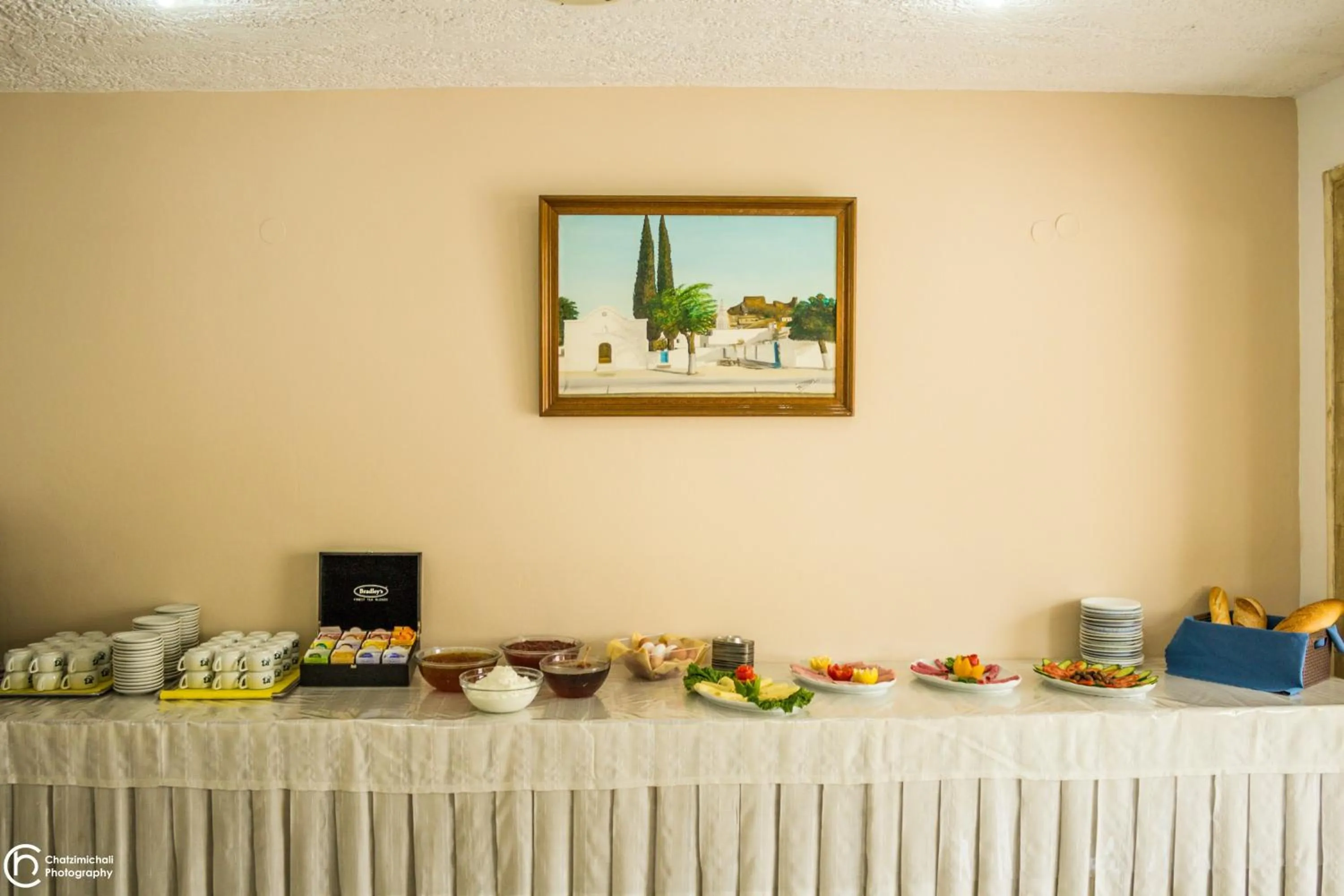 Buffet breakfast in Tsambika Sun Hotel