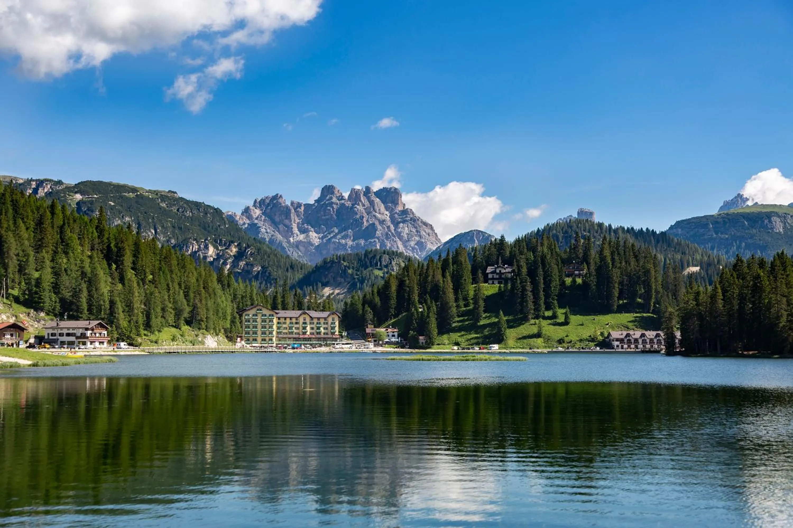 Facade/entrance in Grand Hotel Misurina