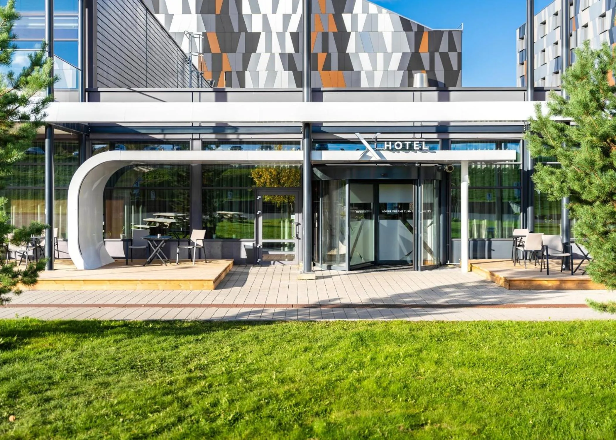 Property building in X Hotel