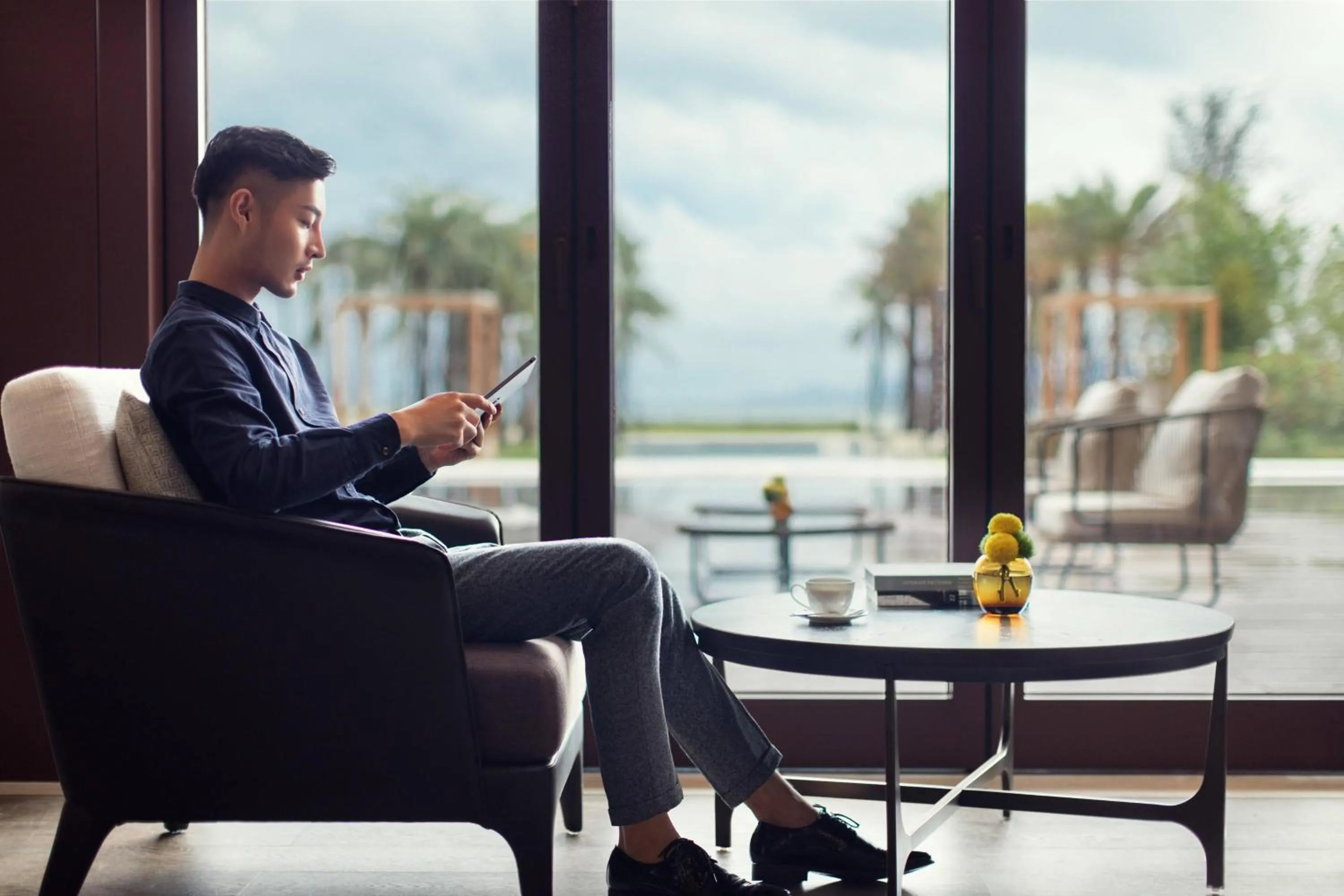 Lobby or reception in Shenzhen Marriott Hotel Golden Bay