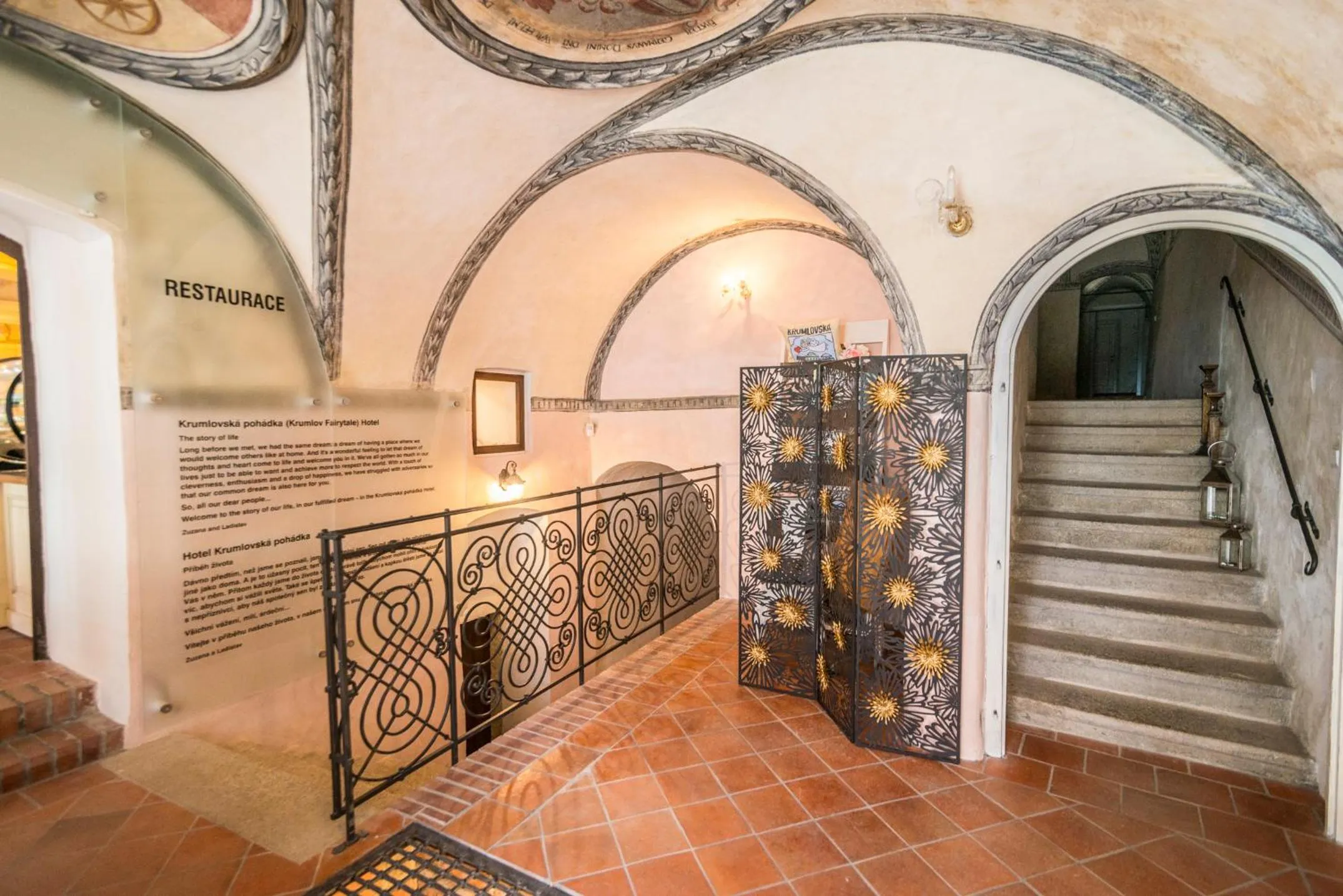 Lobby or reception in Krumlovská pohádka