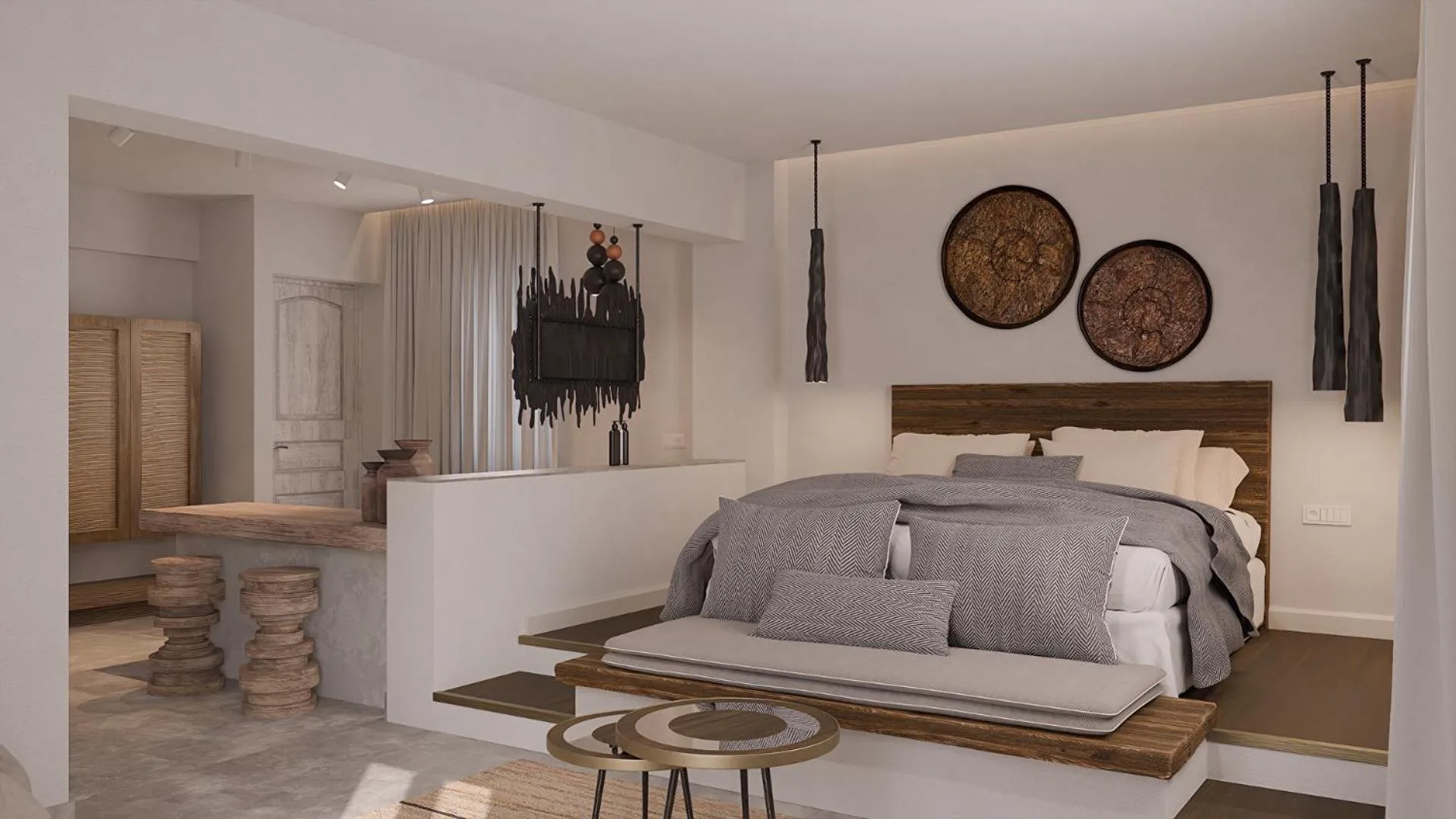 Bed in F Fine Suites - Adults Only