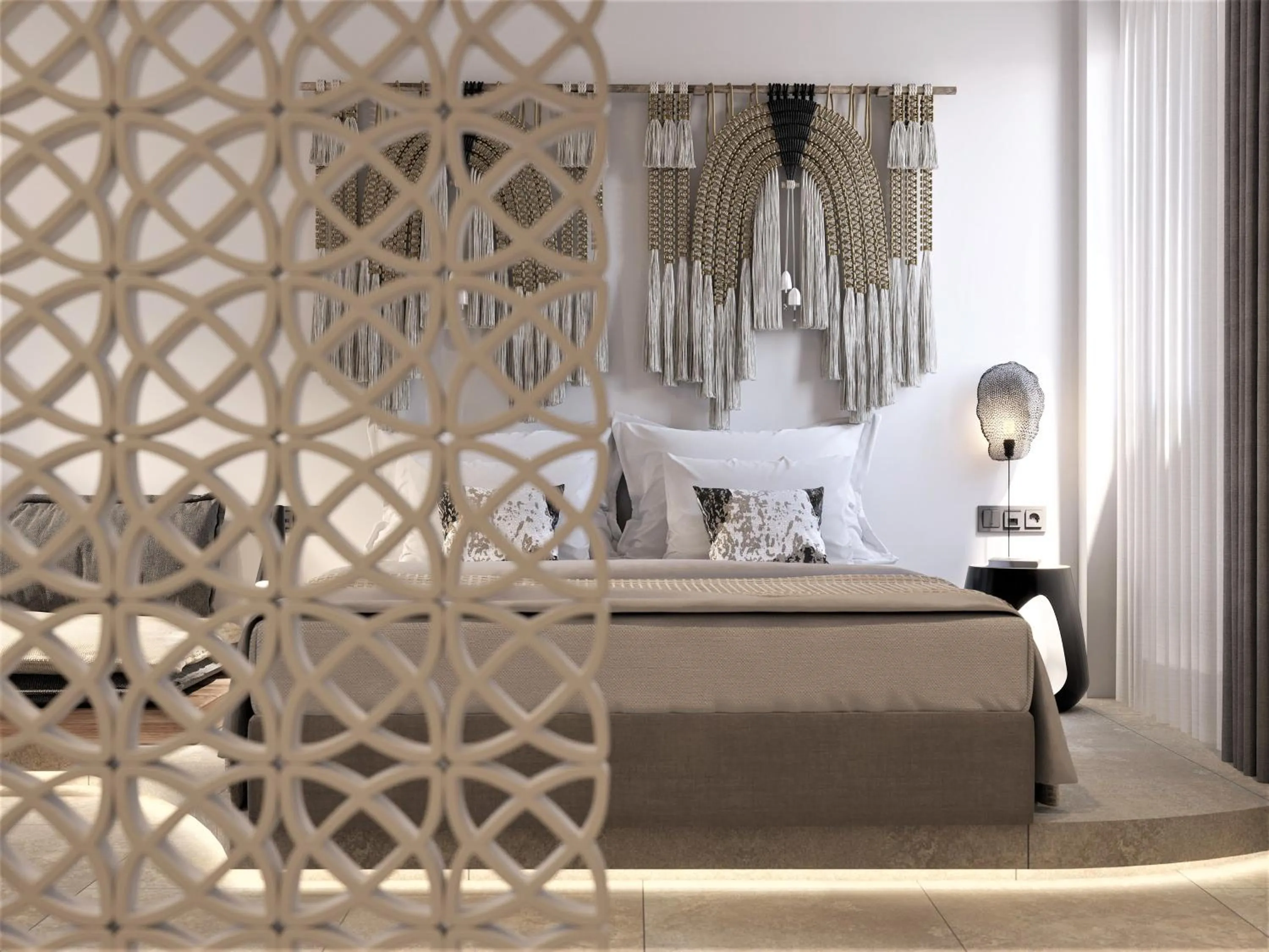 Bed in F Fine Suites - Adults Only