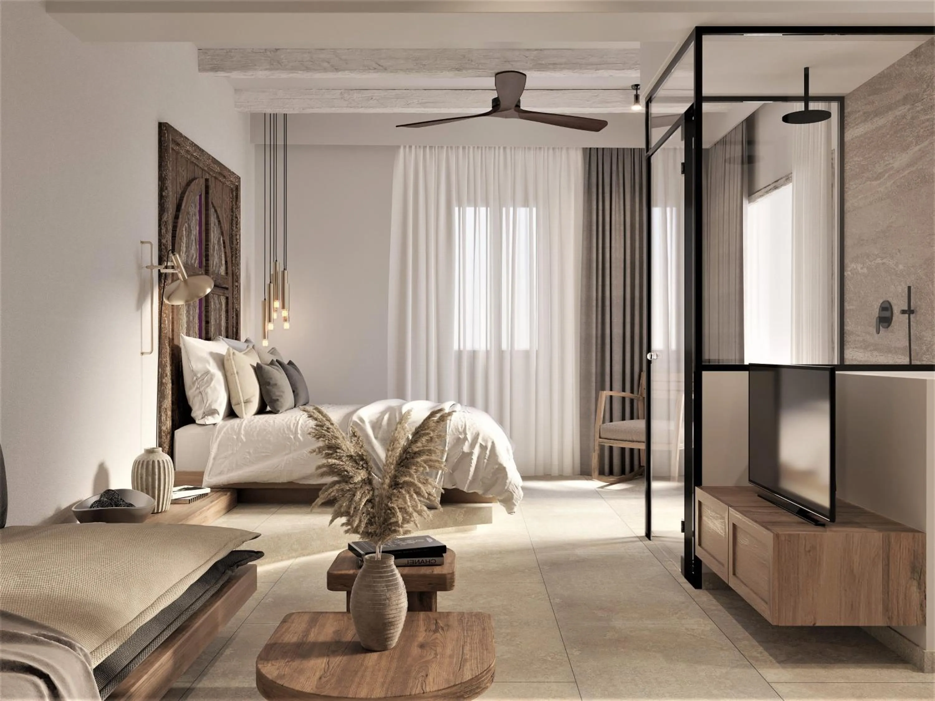 Shower in F Fine Suites - Adults Only