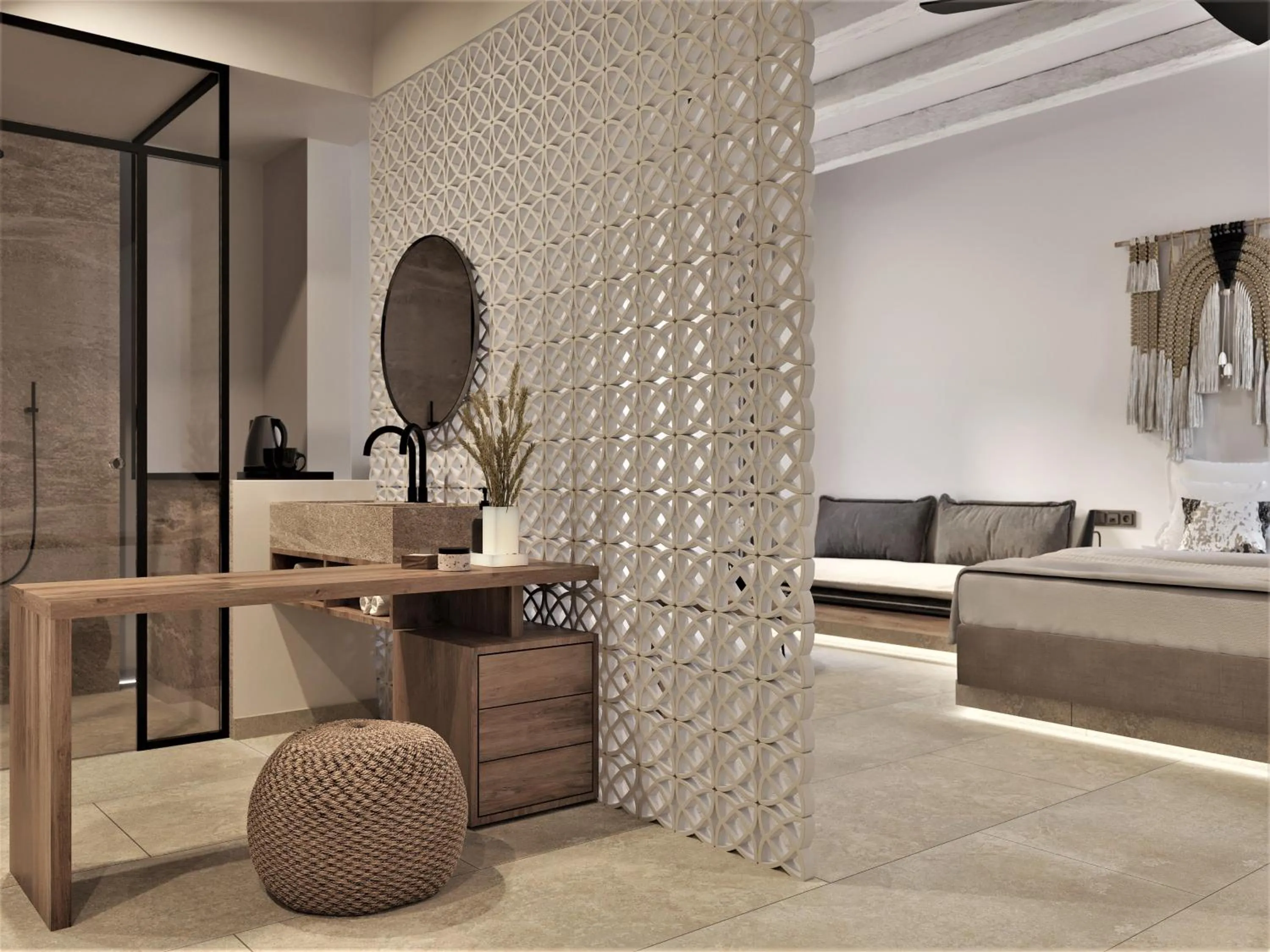 Shower in F Fine Suites - Adults Only