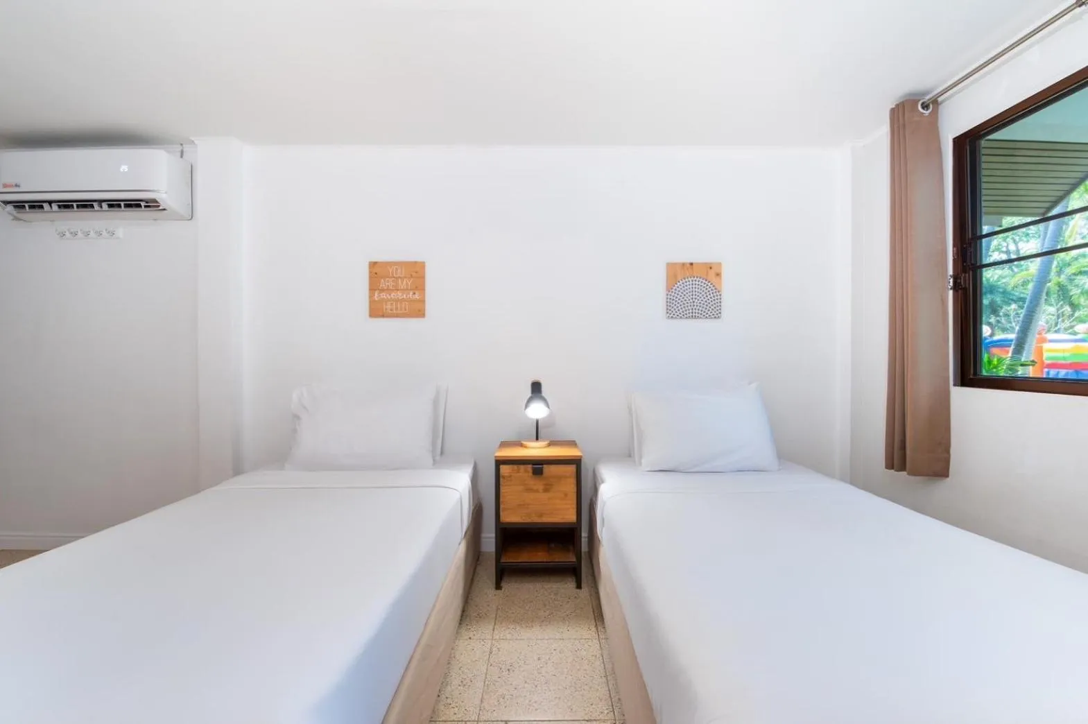 Bed in Dolphin Bay Beach Resort