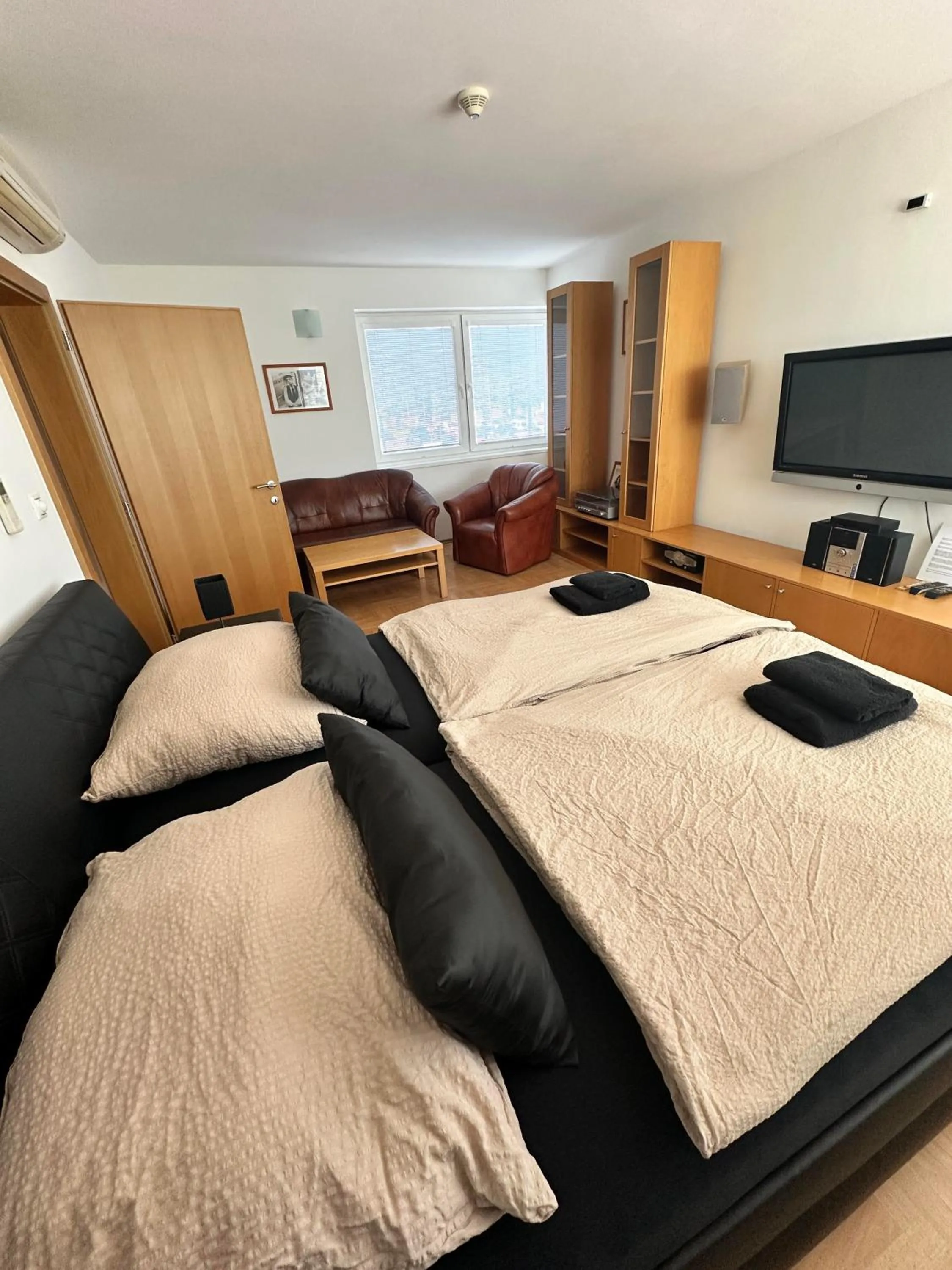 Living room, Bed in Hotel Muza