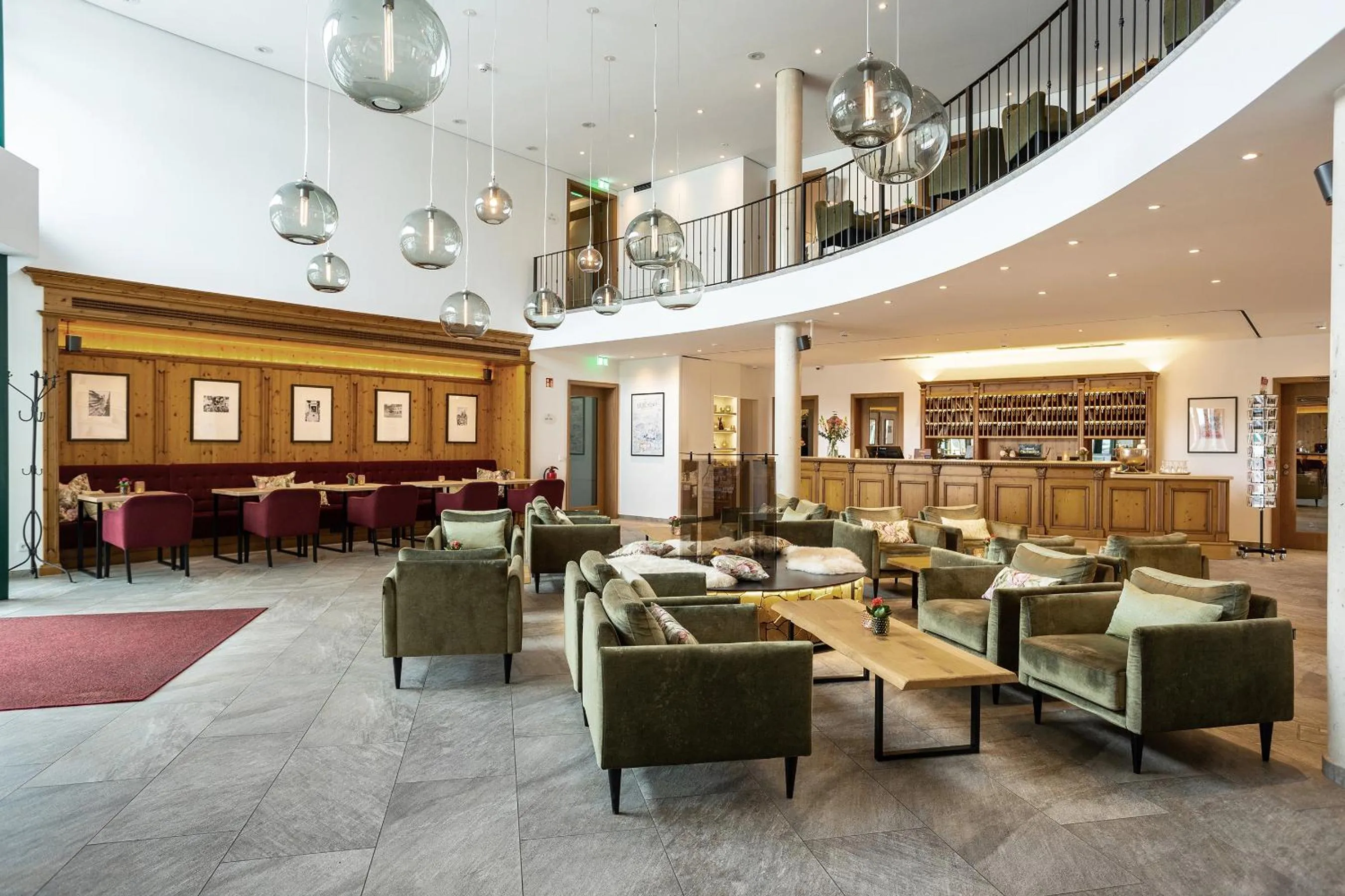 Lobby or reception in Hotel Obermaier