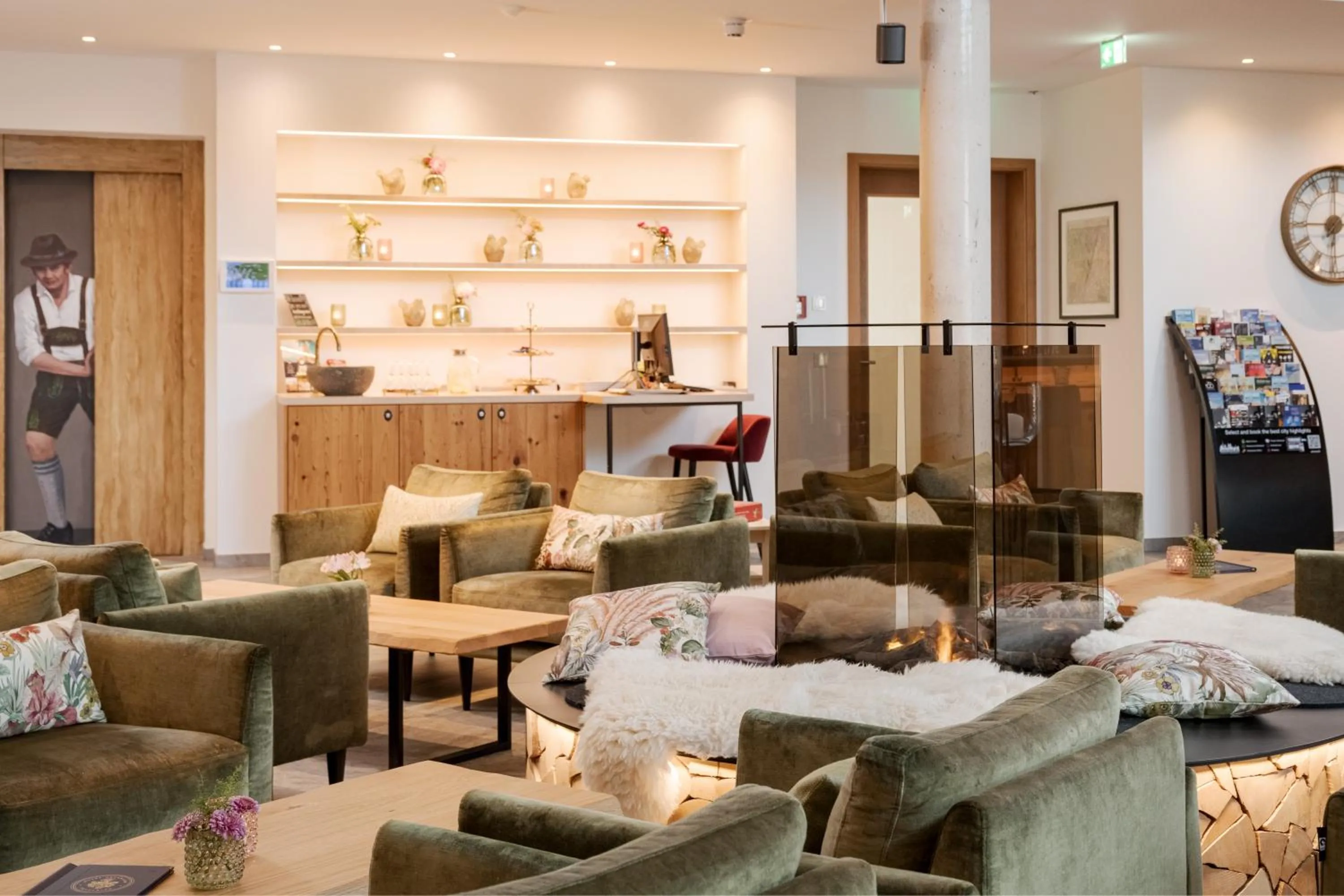 Lobby or reception in Hotel Obermaier