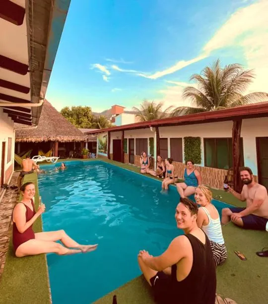 Pool view in El Curichal Hostel