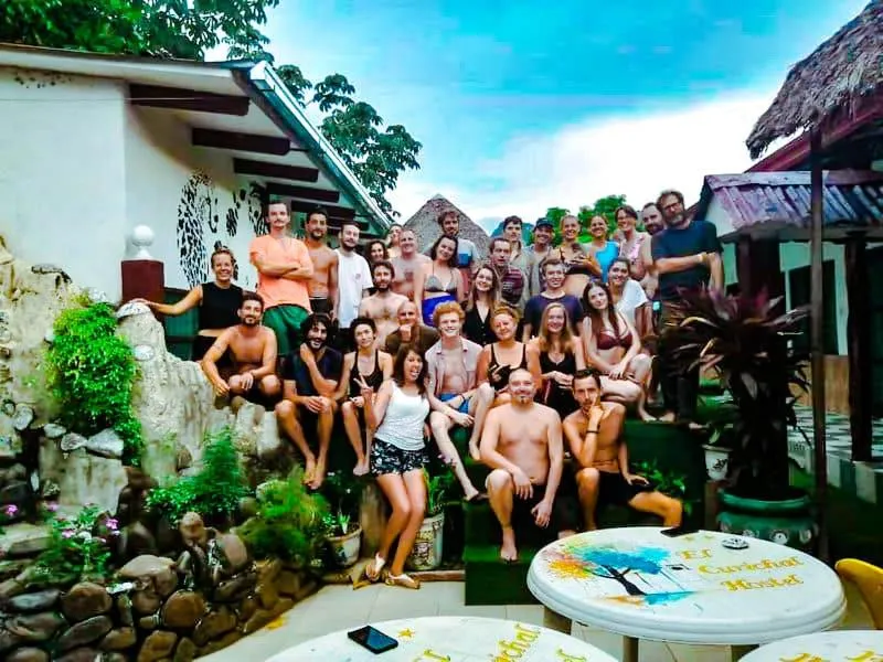 People in El Curichal Hostel