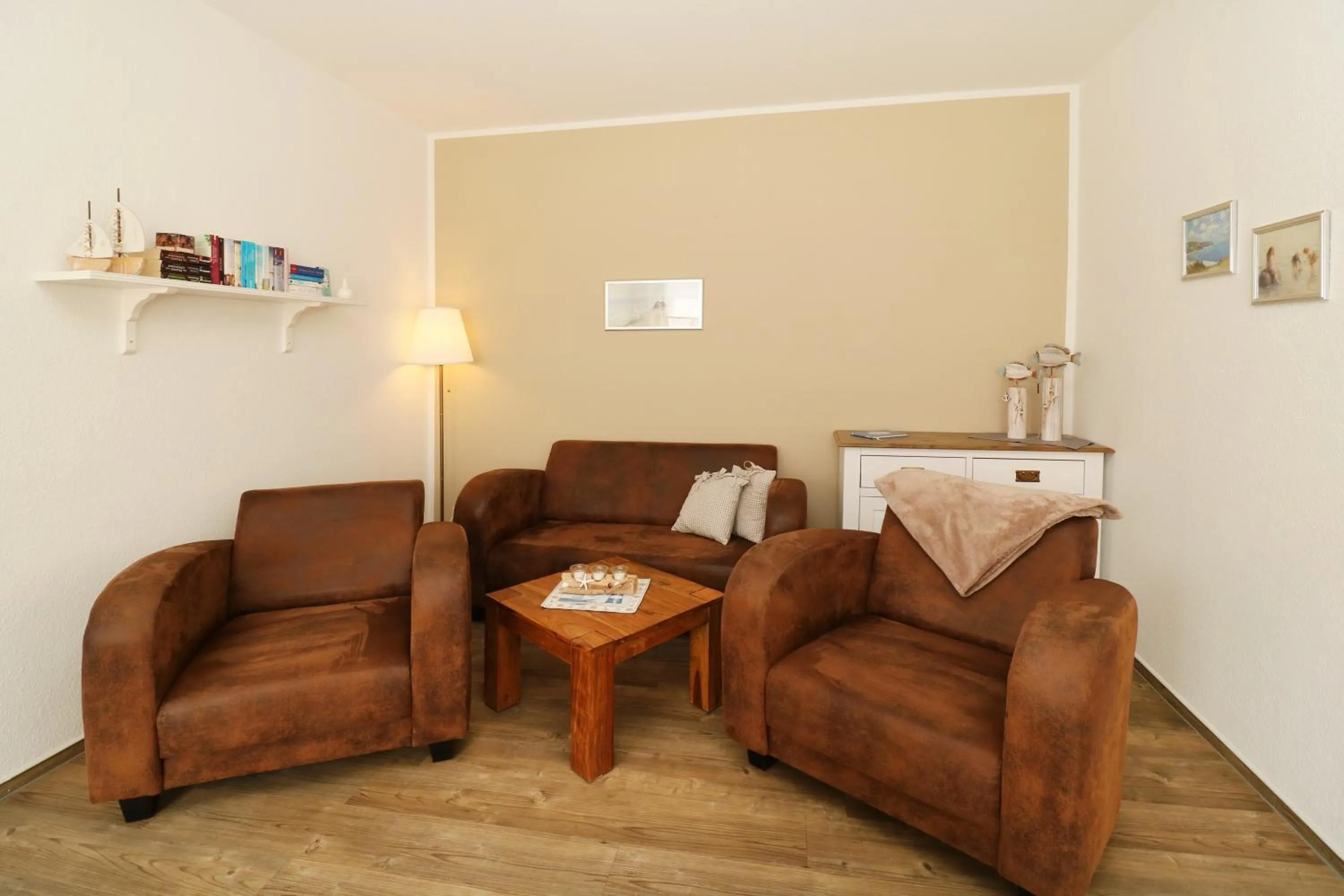 Living room in Strandkojen