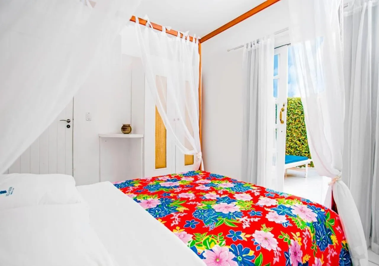 Patio, Bed in Villa Baobá Pousada & Spa