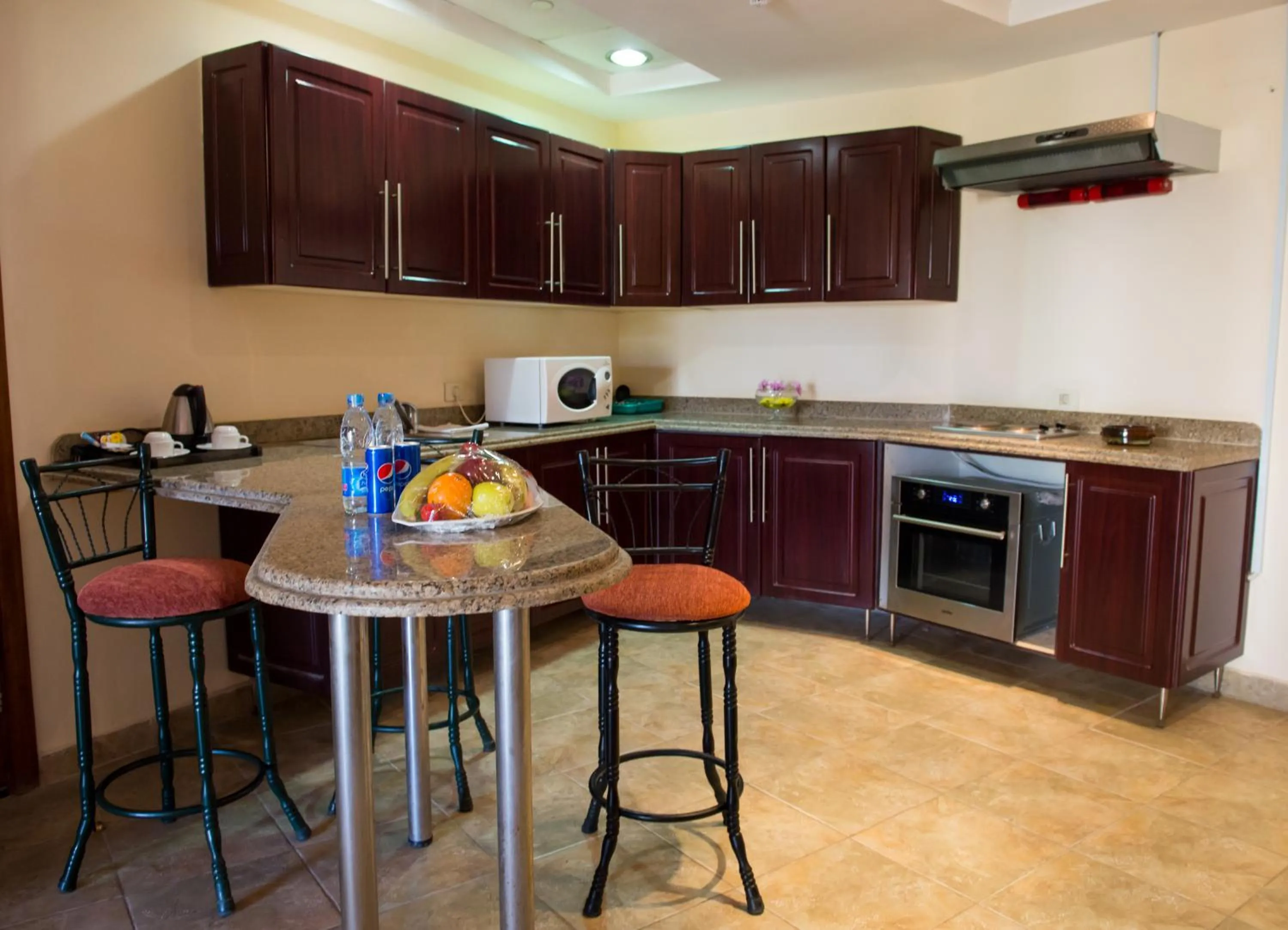 Communal kitchen in Swiss Inn Plaza Hotel