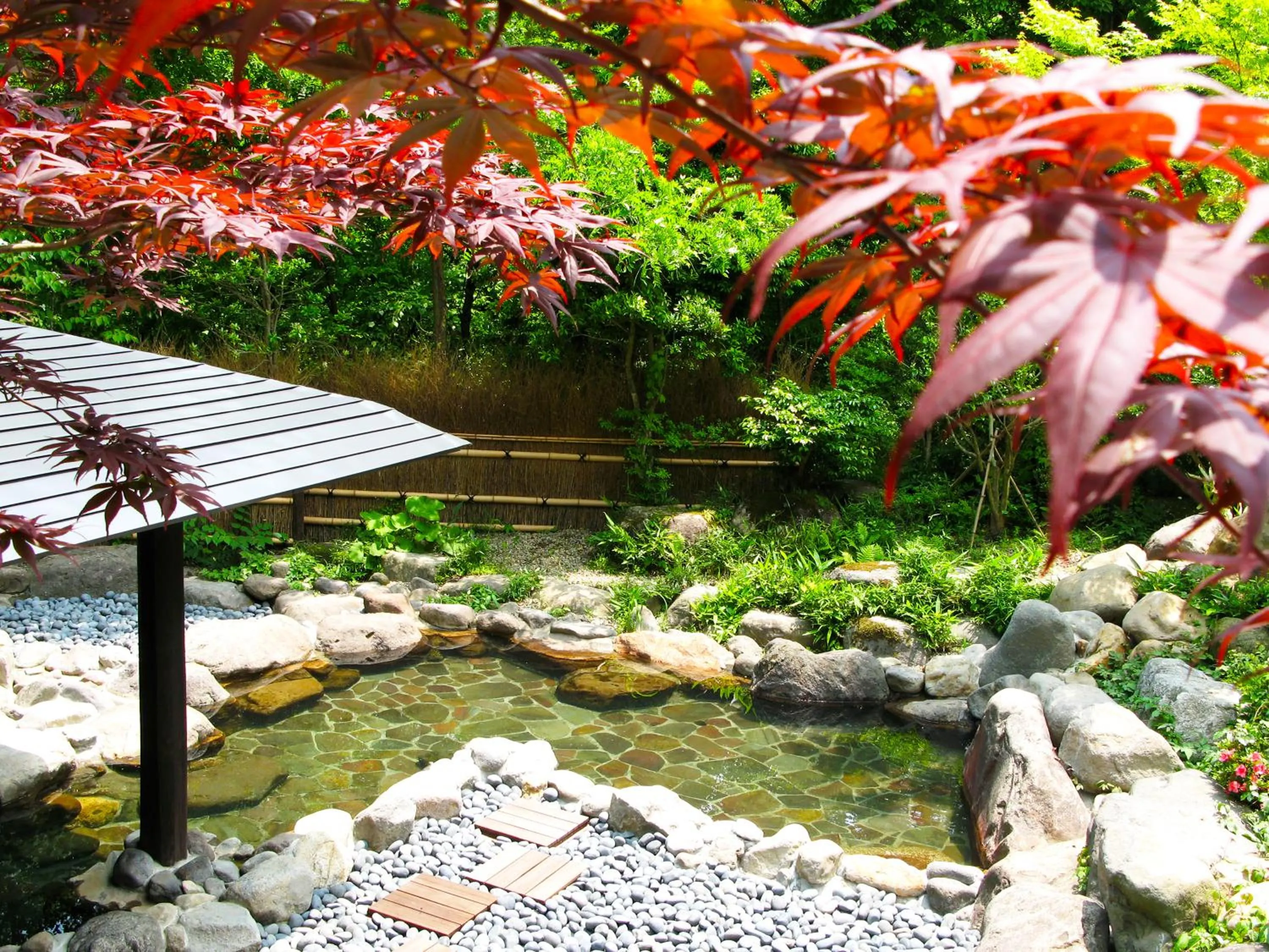 Open Air Bath in 竹泉荘 Chikusenso Onsen